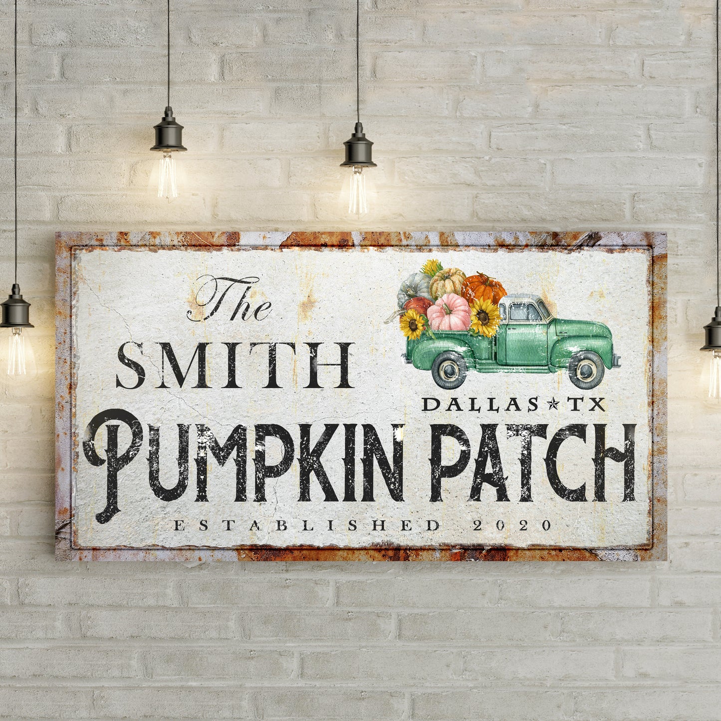 Family Pumpkin Patch Sign - Image by Tailored Canvases