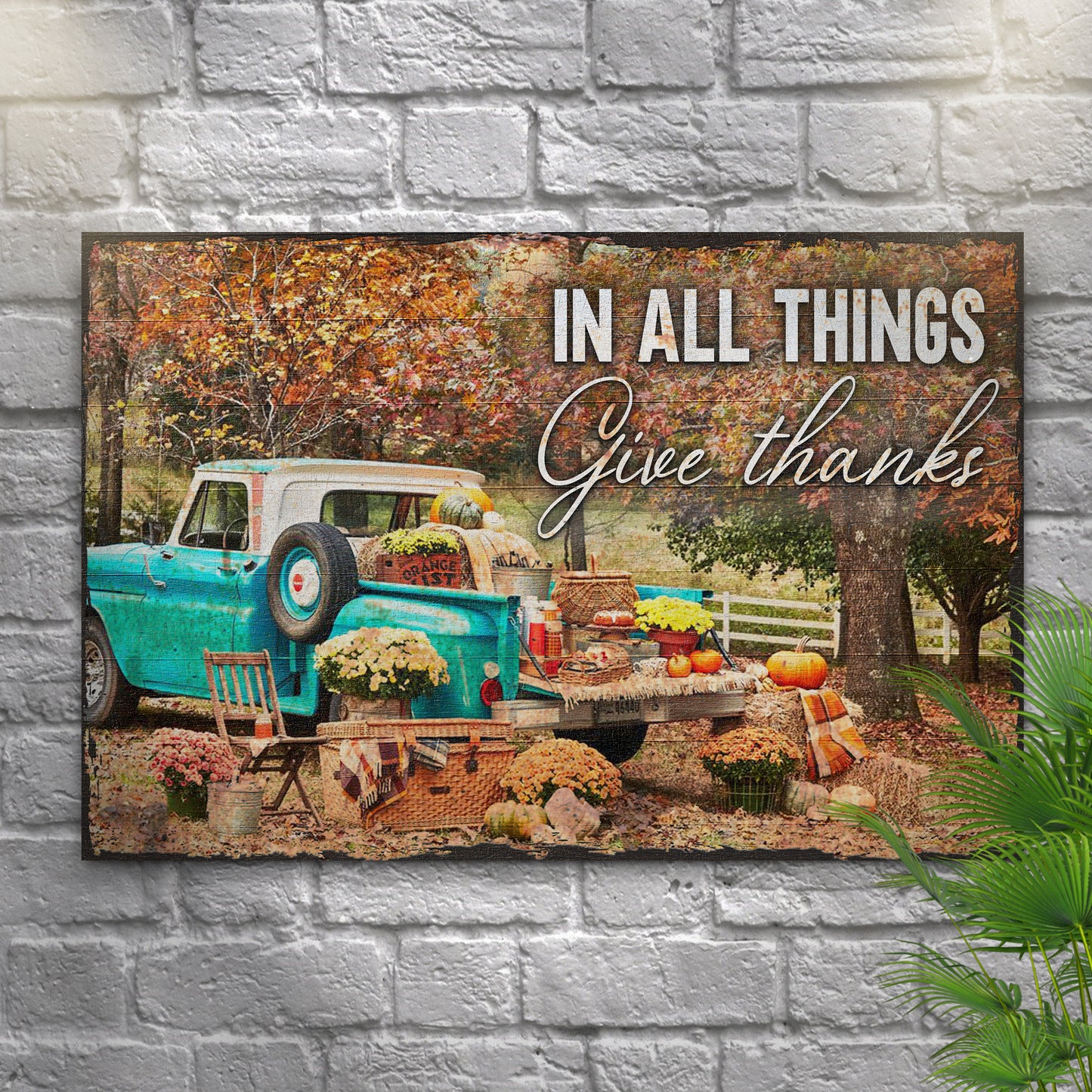 In All Things Give Thanks Sign III - Image by Tailored Canvases