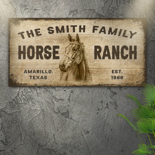 Family Horse Ranch Sign III - Image by Tailored Canvases