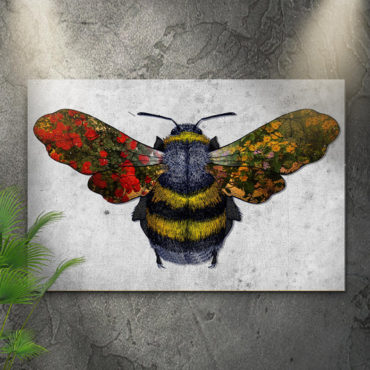 Honey Bee Flower Canvas Wall Art - Image by Tailored Canvases