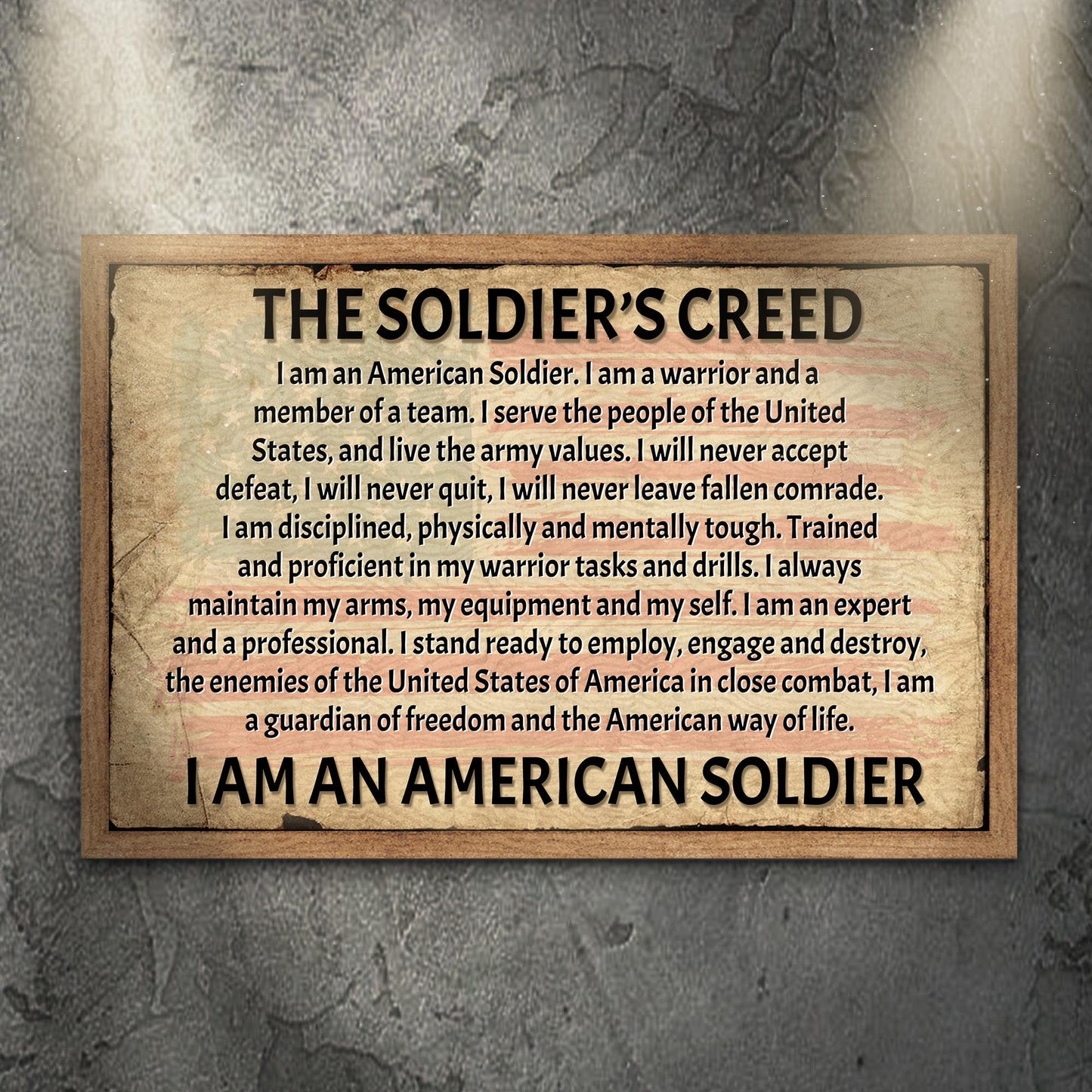 The Soldier's Creed Sign II - Image by Tailored Canvases