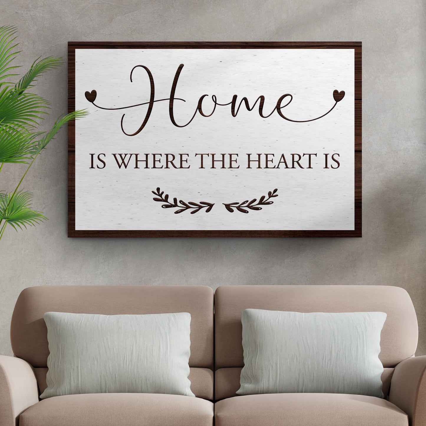 Home Is Where The Heart Is Sign II  - Image by Tailored Canvases