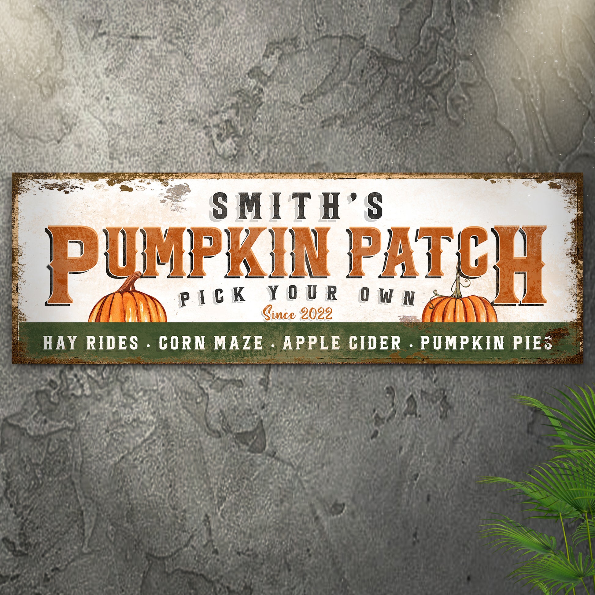 Family Pumpkin Patch Sign III - Image by Tailored Canvases
