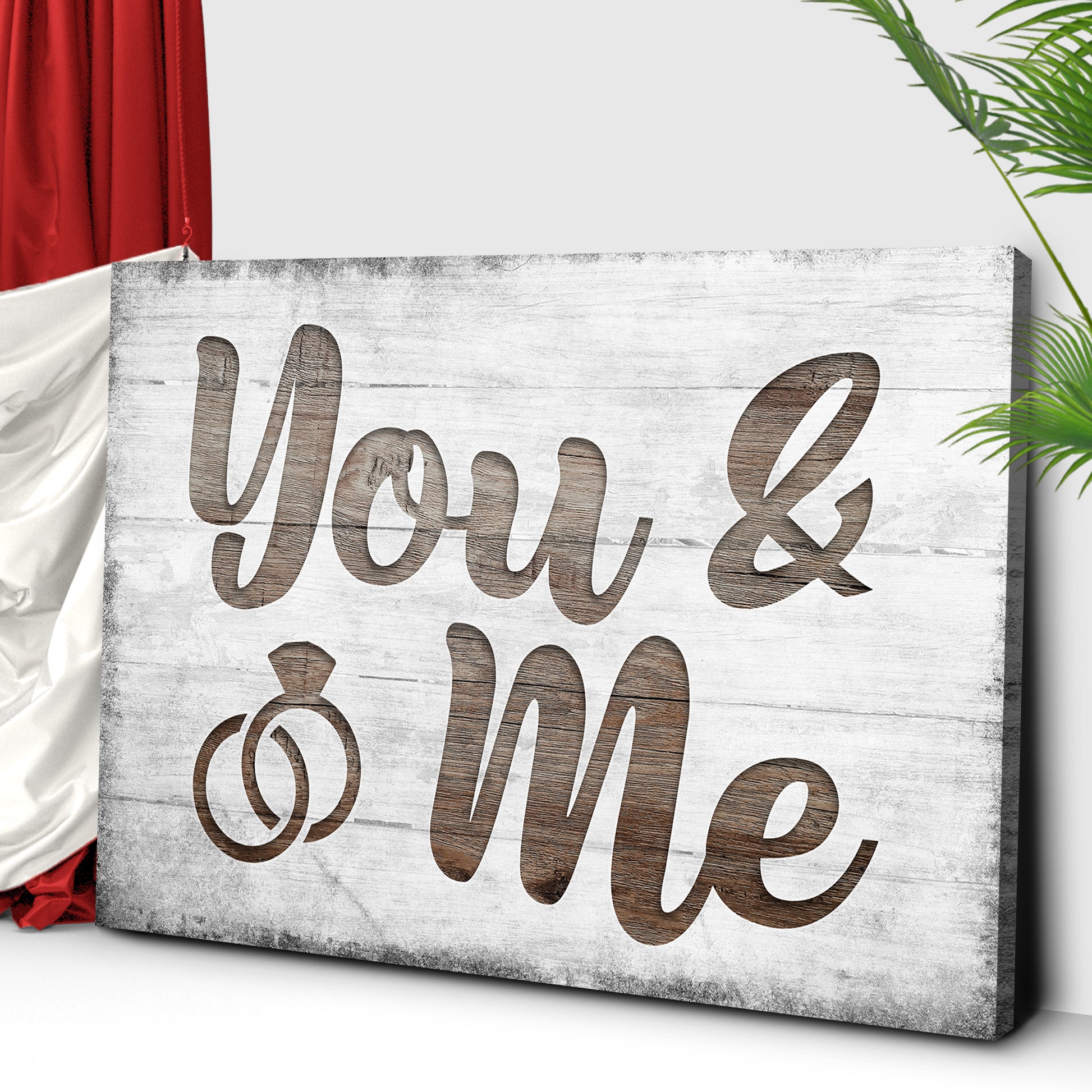 Valentine You And Me Sign Style 2 - Image by Tailored Canvases