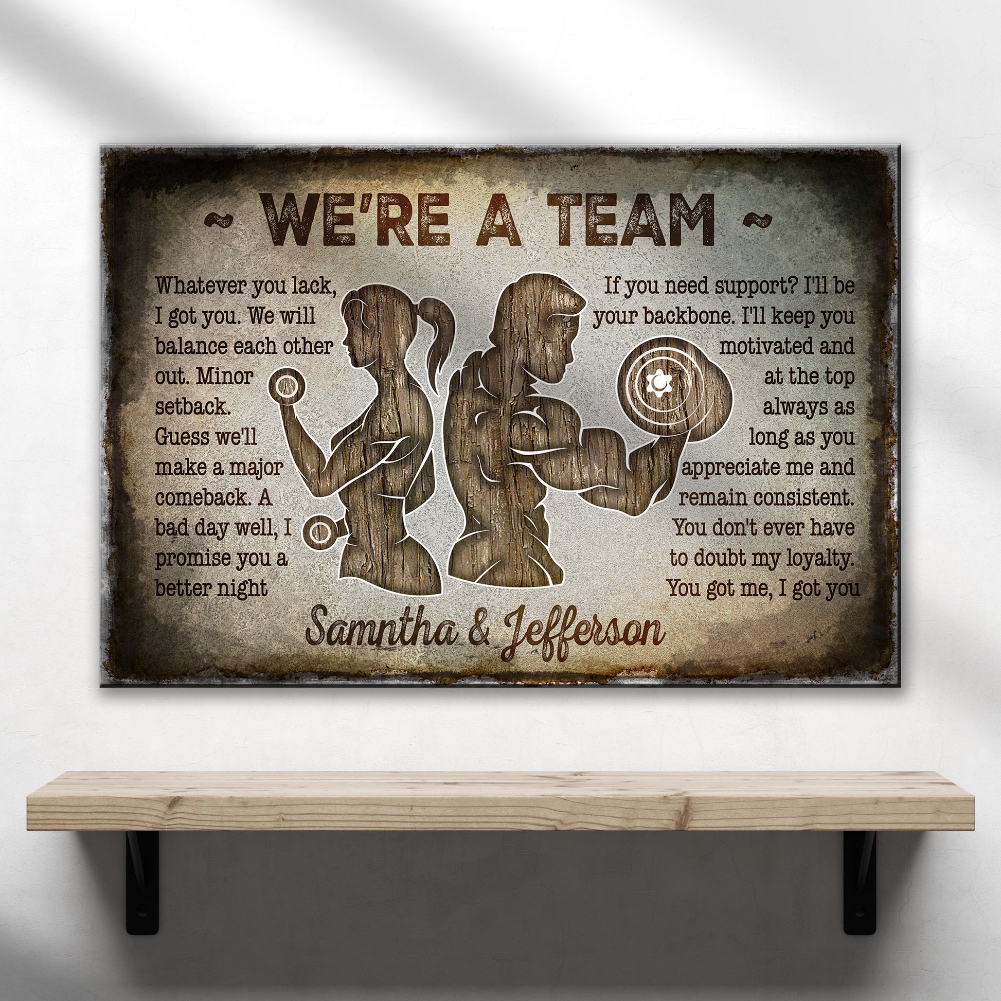 We're A Team Couple Sign III - Image by Tailored Canvases