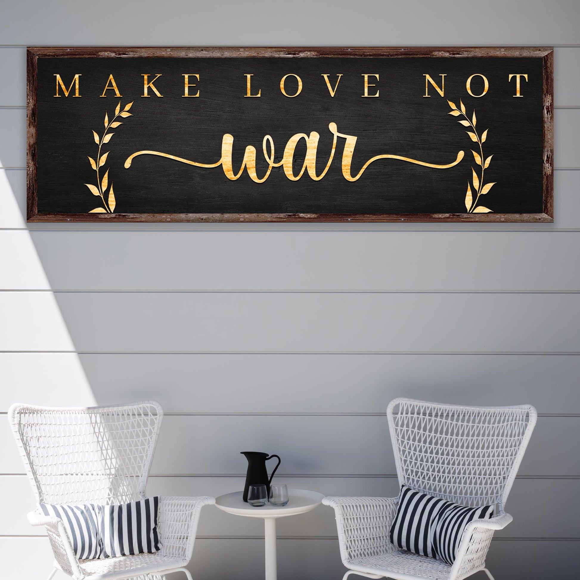 Make Love Not War Sign III - Image by Tailored Canvases