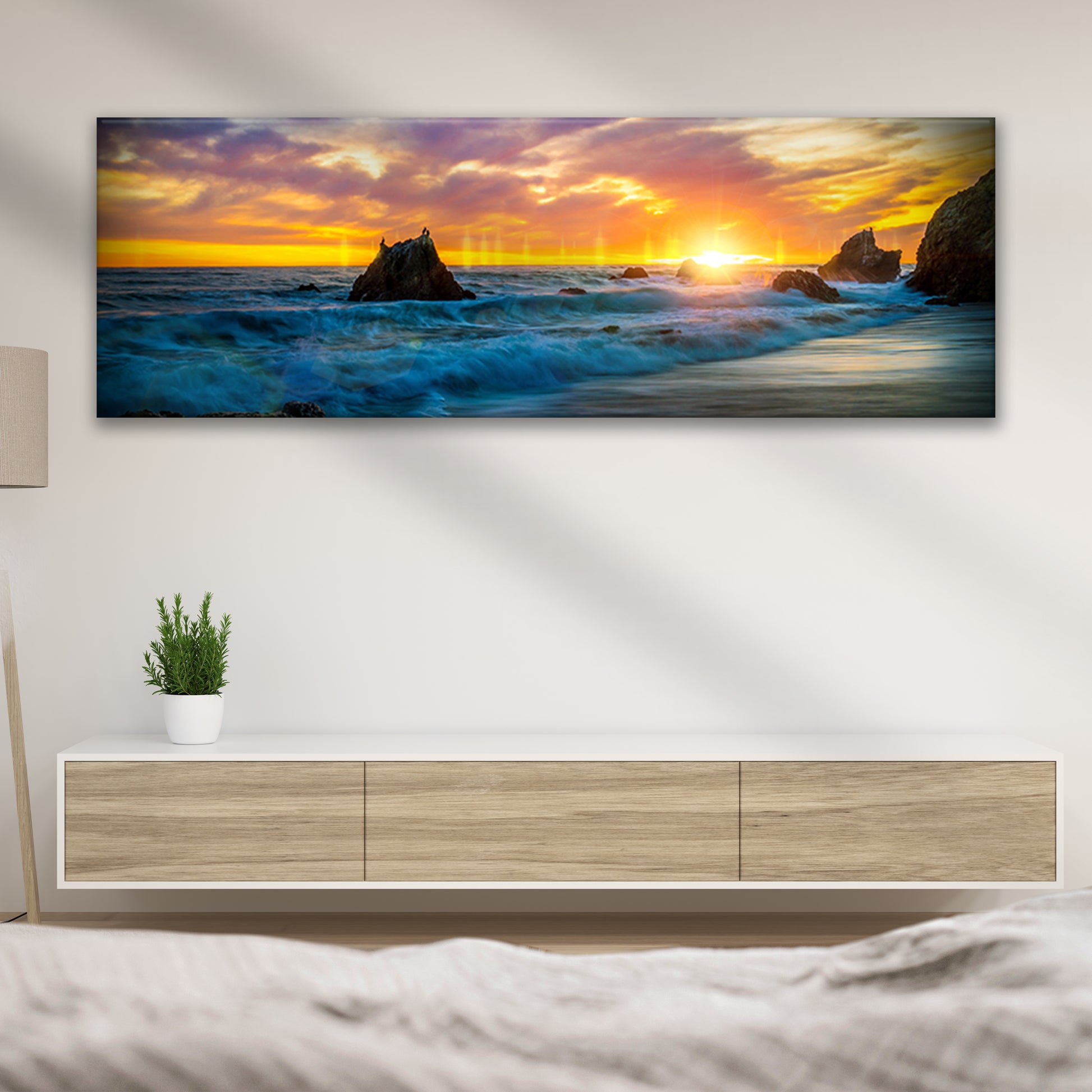 Malibu Sunset Canvas Wall Art - Image by Tailored Canvases