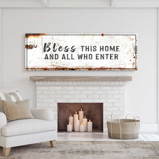 Bless This Home And All Who Enter Sign II - Image by Tailored Canvases