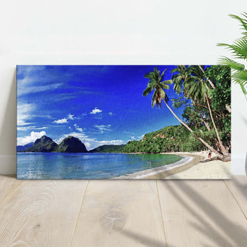 Tropical Beach Canvas Wall Art