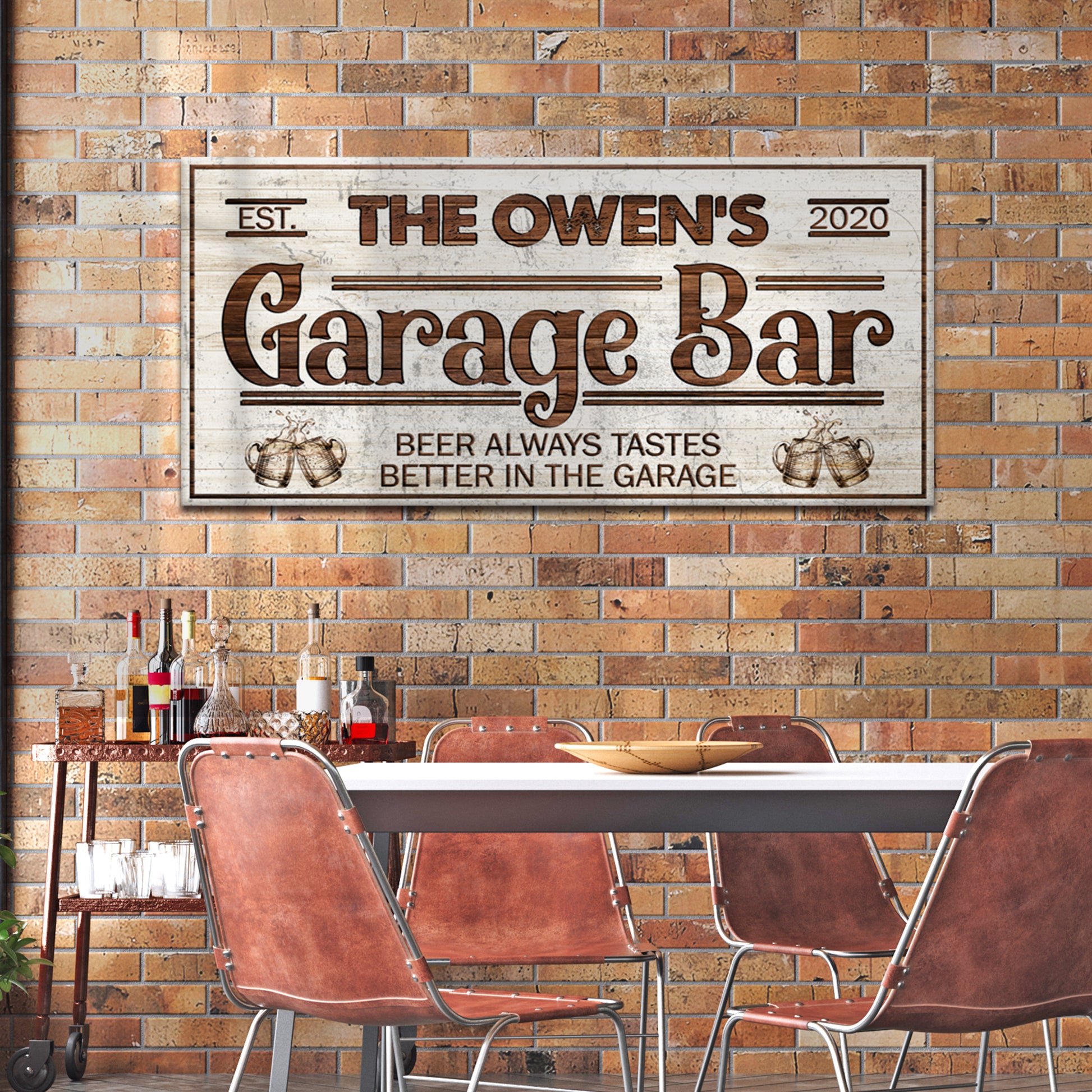 Garage Bar Sign II - Image by Tailored Canvases