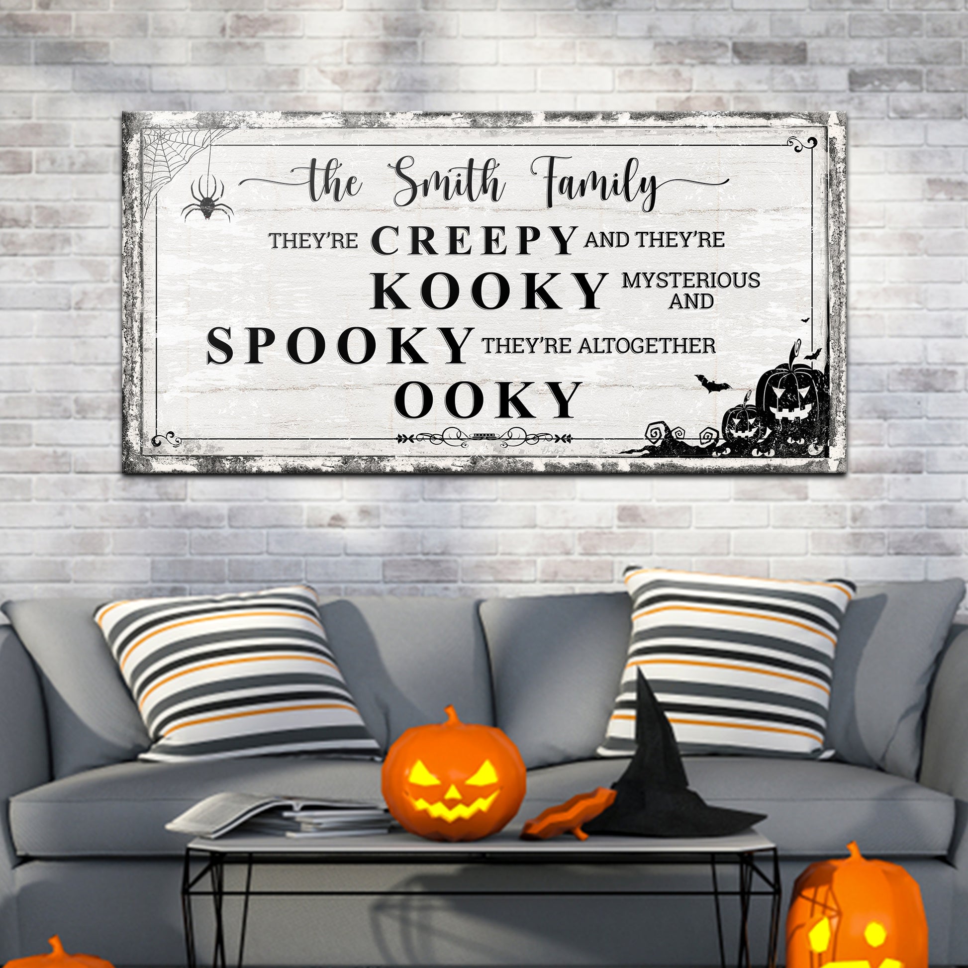 Family Halloween Sign - Image by Tailored Canvases