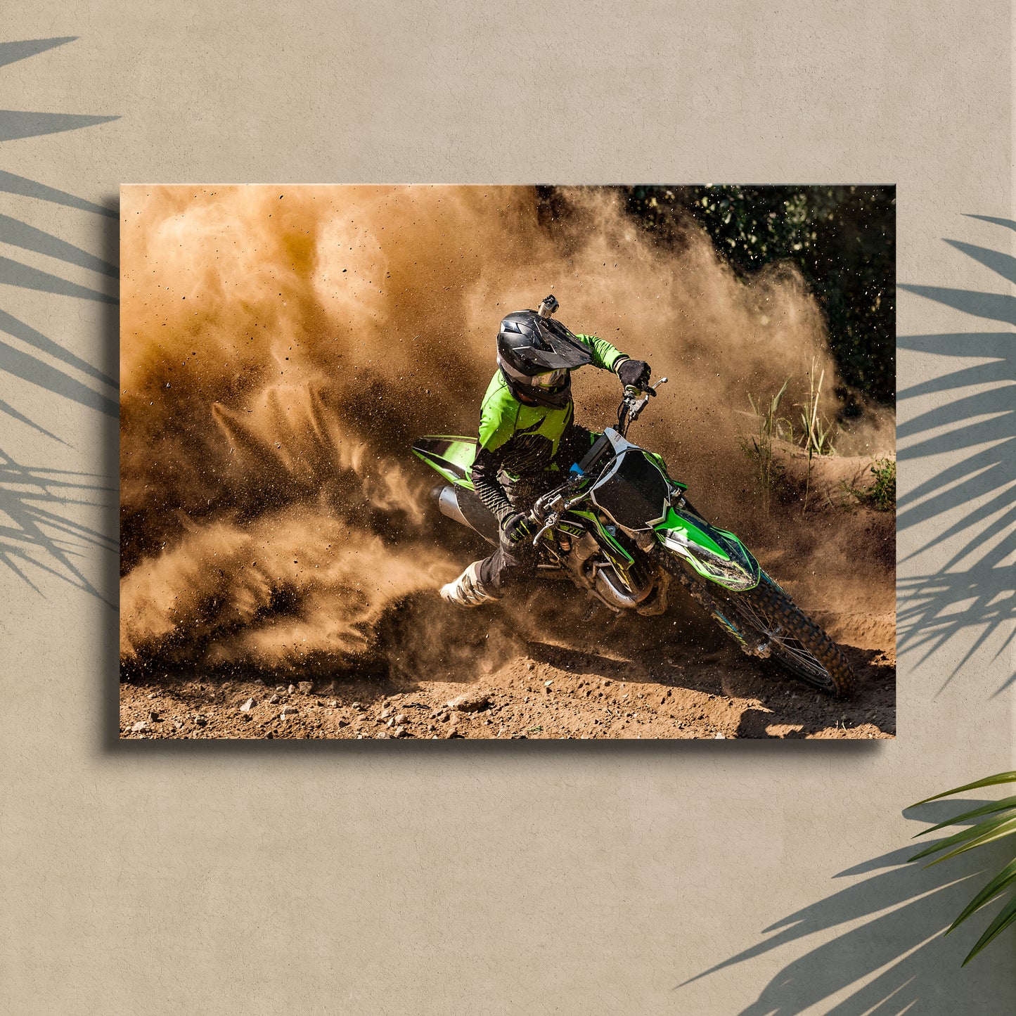 Motocross Mud Spray Canvas Wall Art Style 1 - Image by Tailored Canvases