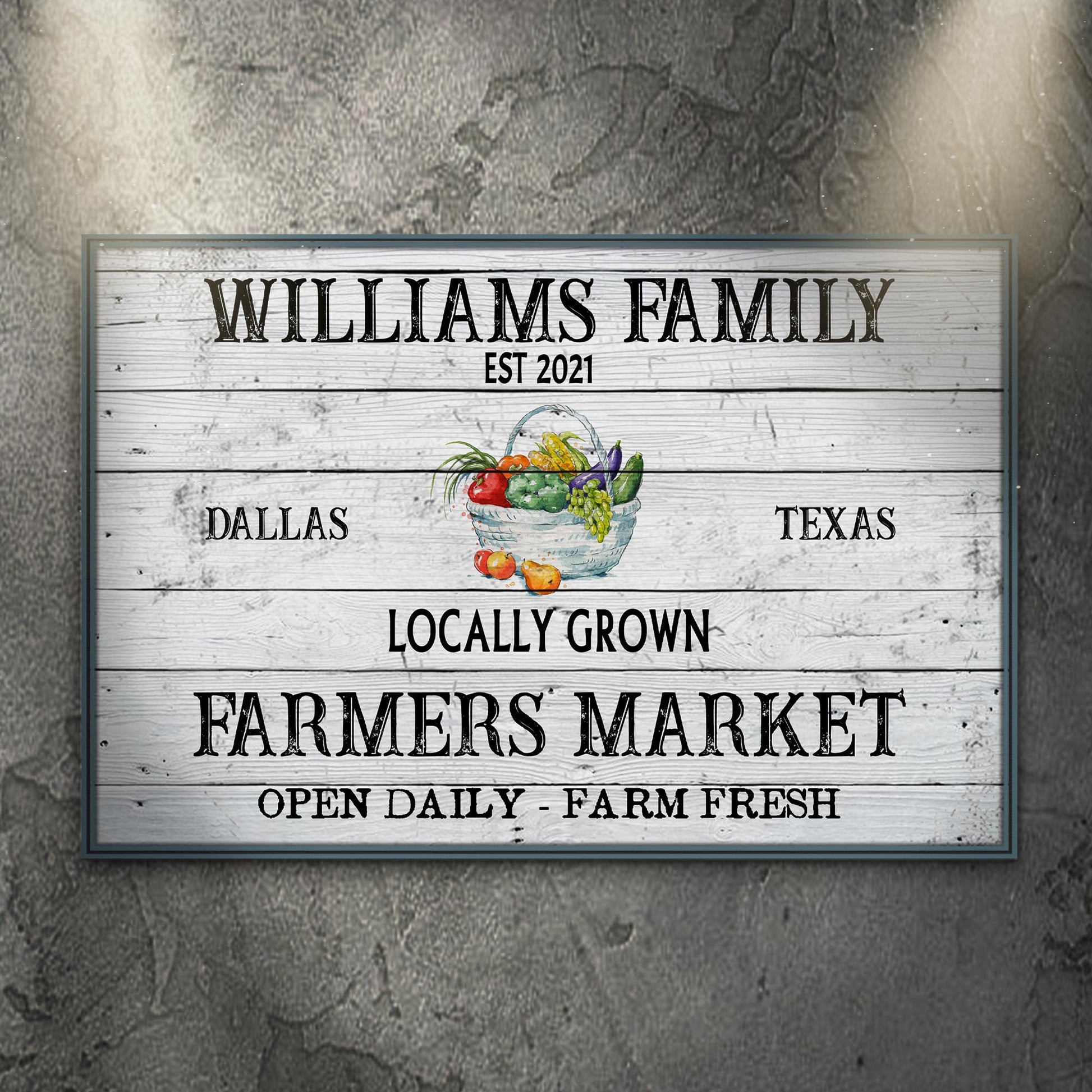 Farmers Market Sign II | Customizable Canvas - Image by Tailored Canvases