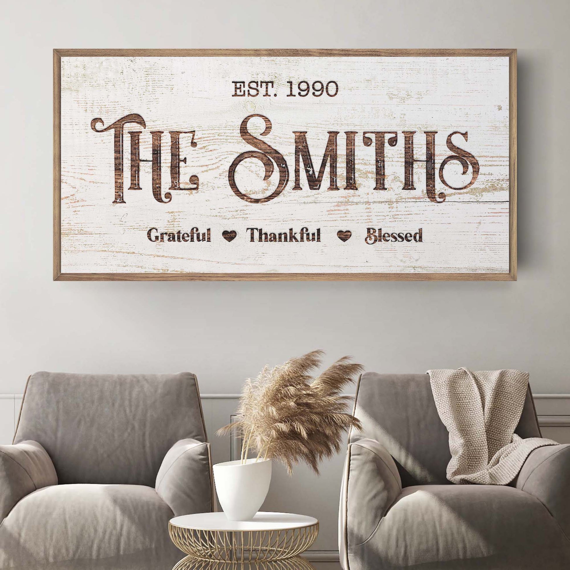 Thanksgiving Family Sign | Customizable Canvas - Image by Tailored Canvases