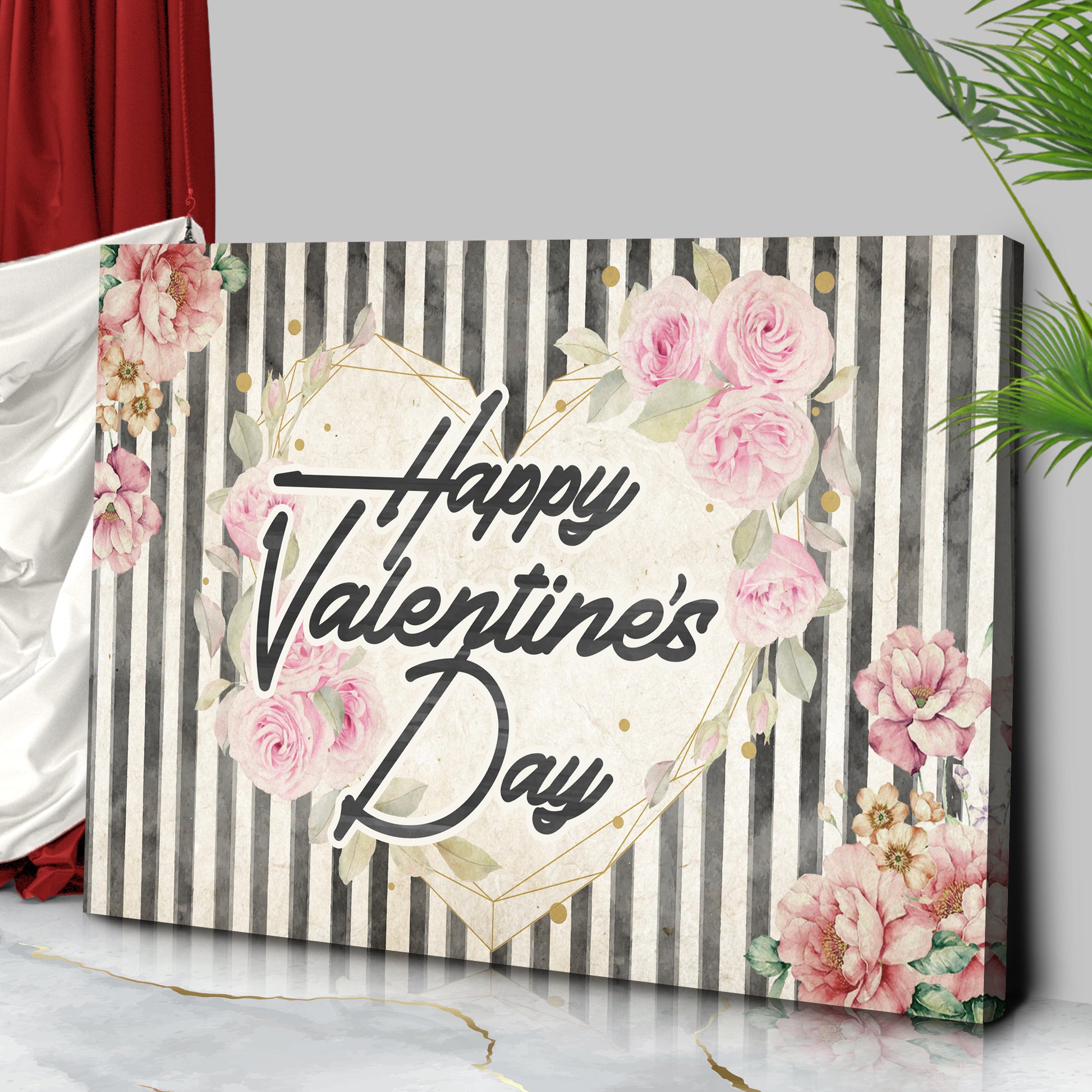 Floral Valentine Sign Style 2 - Image by Tailored Canvases