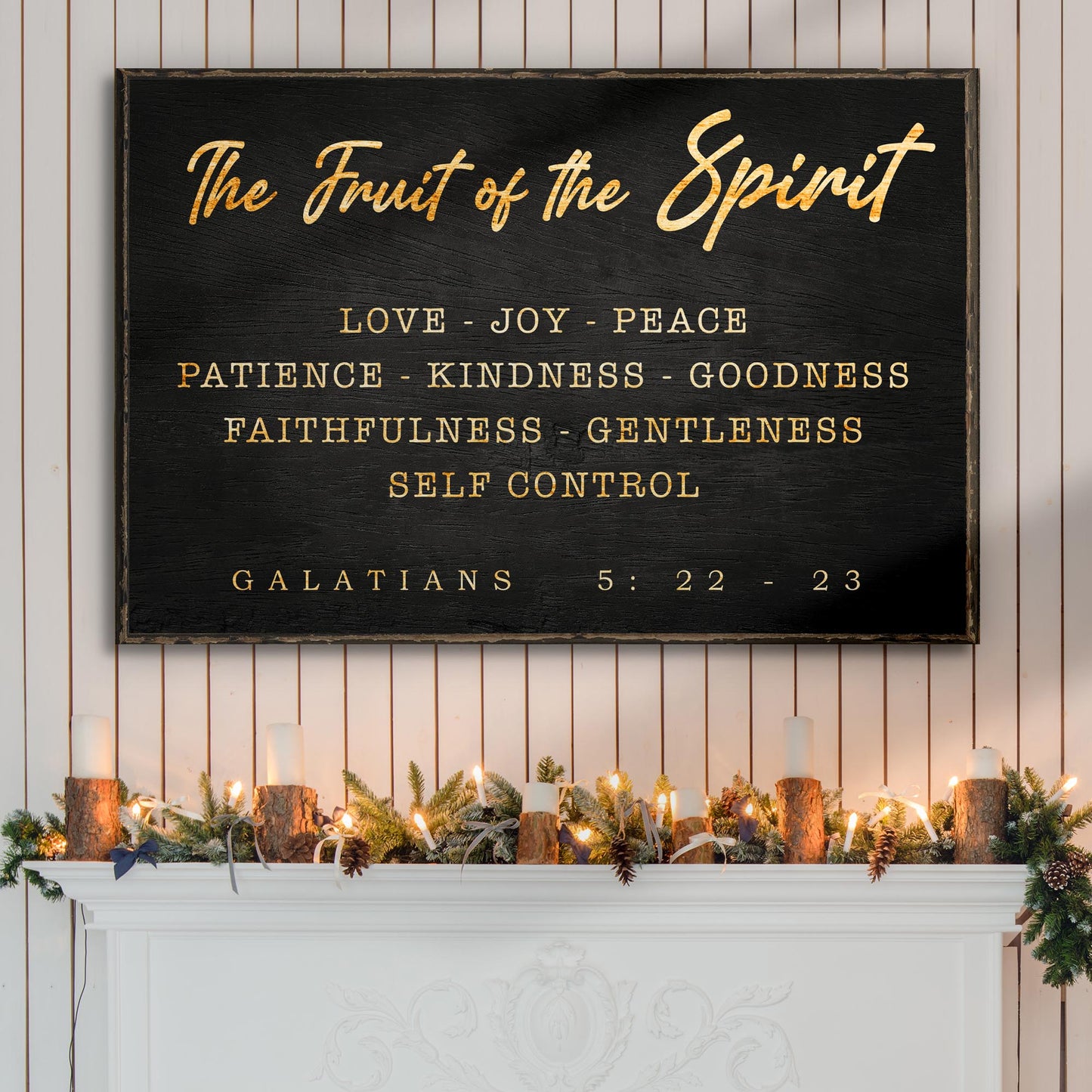 Galatians 5:22-23 - The Fruit Of The Spirit Sign  - Image by Tailored Canvases