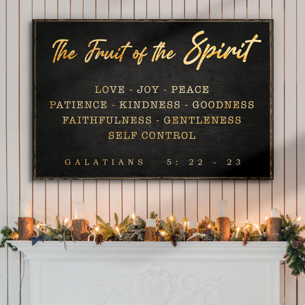 Galatians 5:22-23 - The Fruit Of The Spirit Sign  - Image by Tailored Canvases