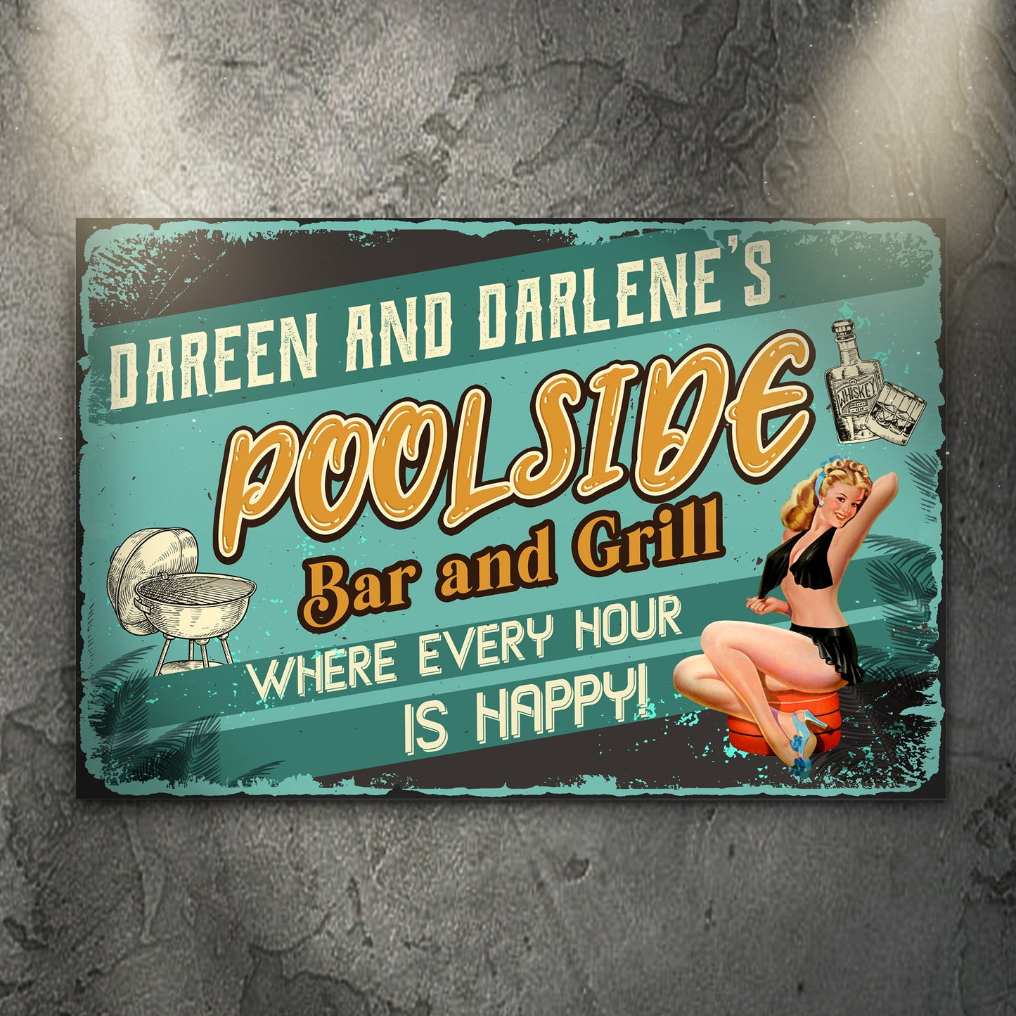 Poolside Bar And Grill Sign II - Image by Tailored Canvases