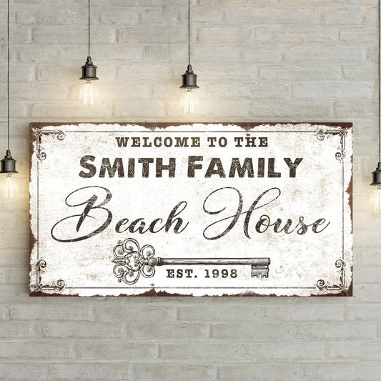Family Beach House Sign II - Image by Tailored Canvases