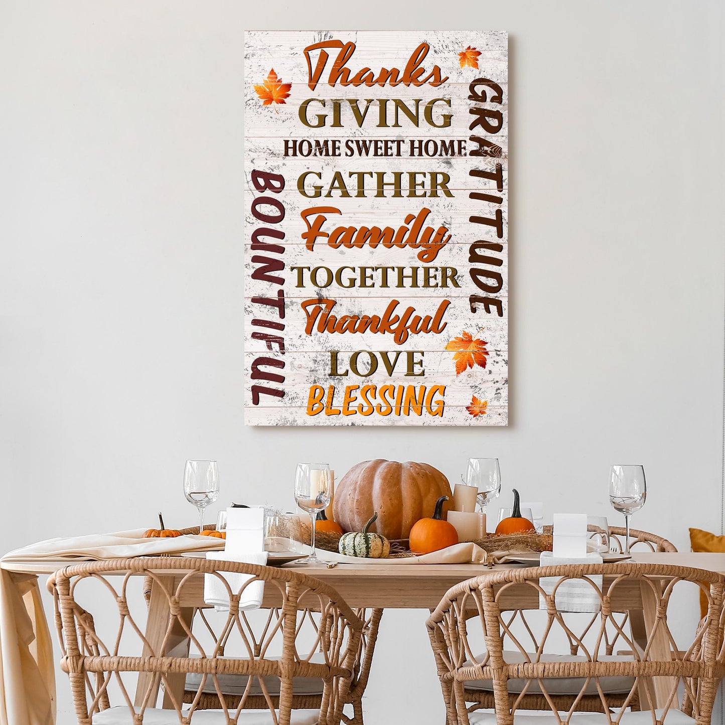 Thanksgiving Home Sign - Image by Tailored Canvases