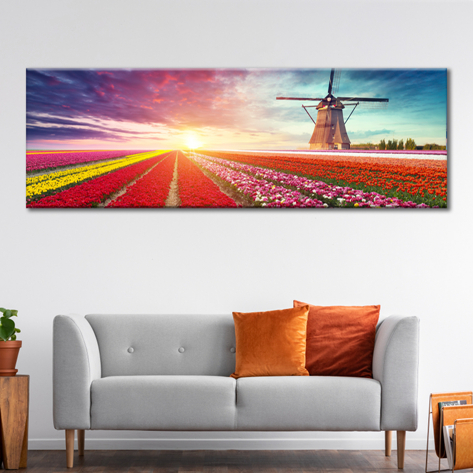 Windmill Scenery Canvas Wall Art - Image by Tailored Canvases