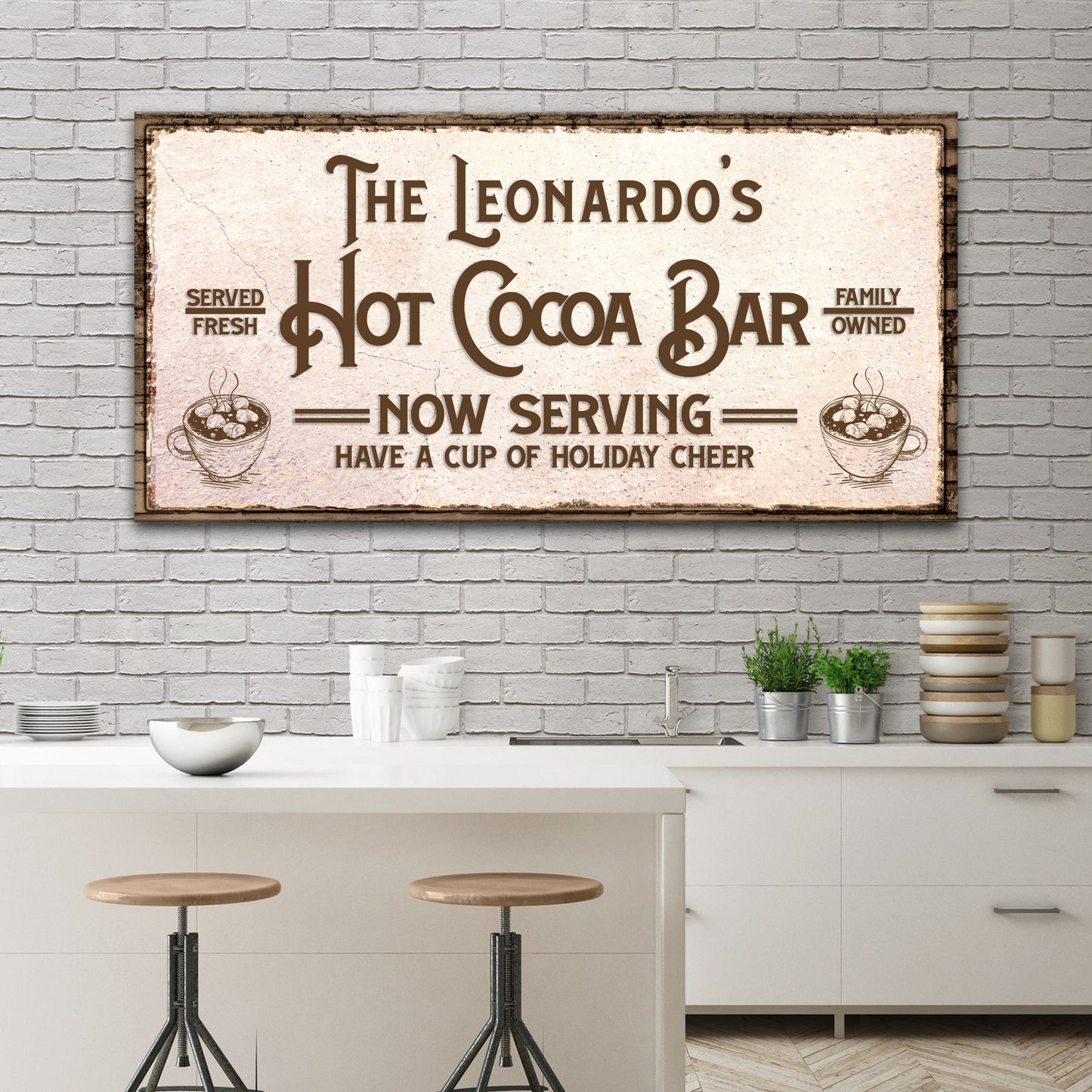 Have A Cup Of Holiday Cheer Hot Cocoa Bar Sign - Image by Tailored Canvases