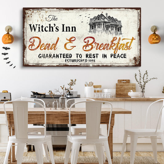 Dead & Breakfast Sign - Image by Tailored Canvases