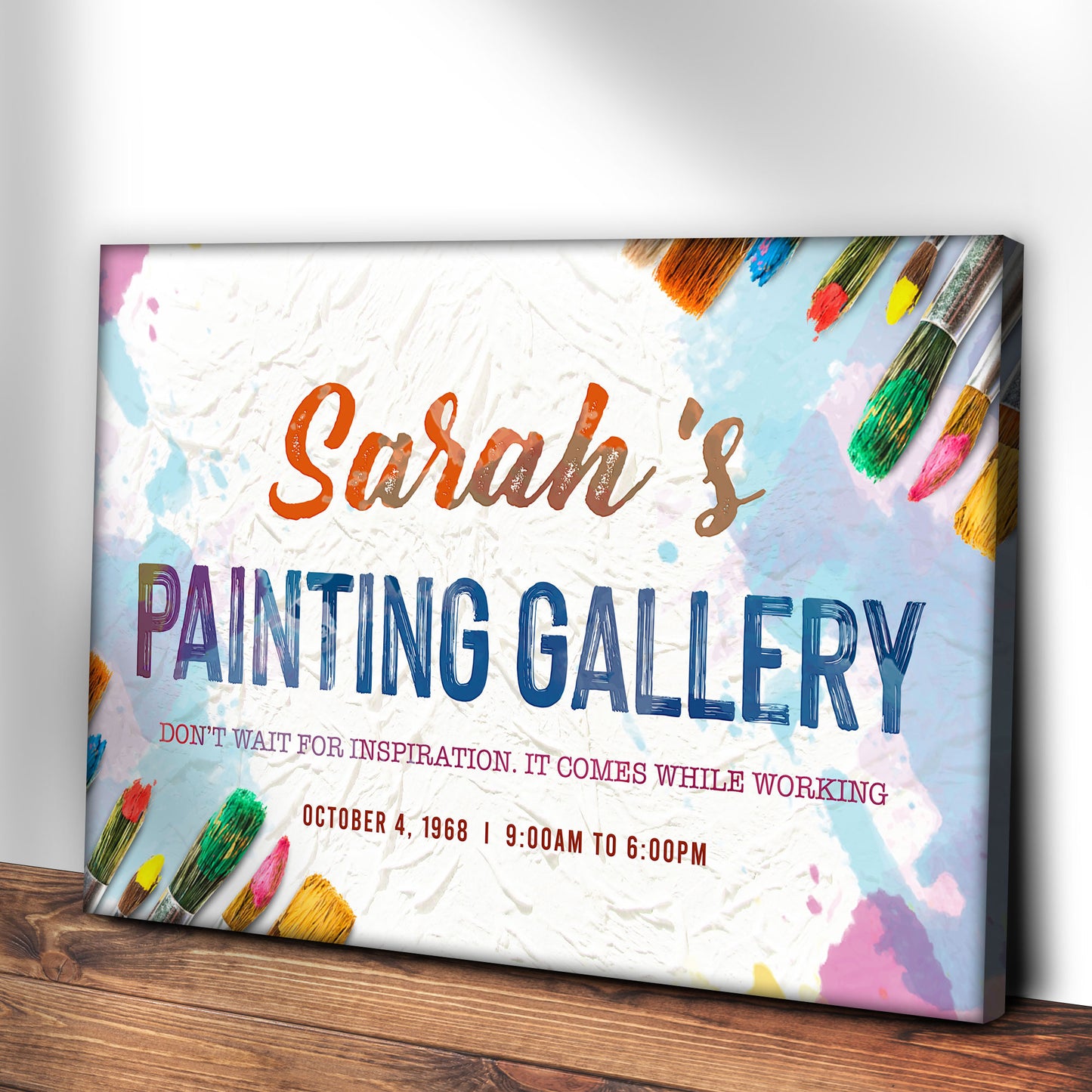 Custom Painting Gallery Sign | Customizable Canvas Style 2 - Image by Tailored Canvases