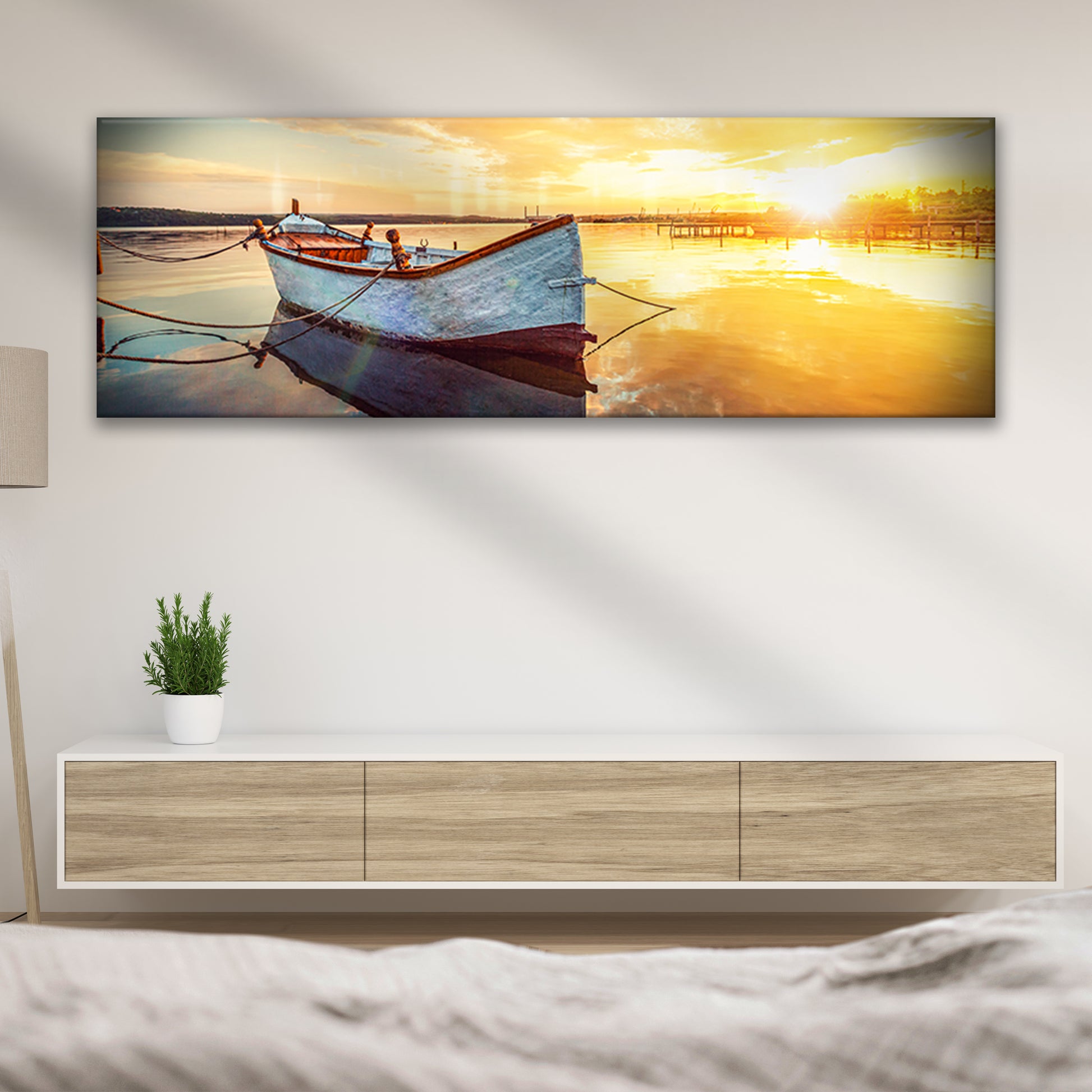 Sunset Boating Canvas Wall Art - Image by Tailored Canvases