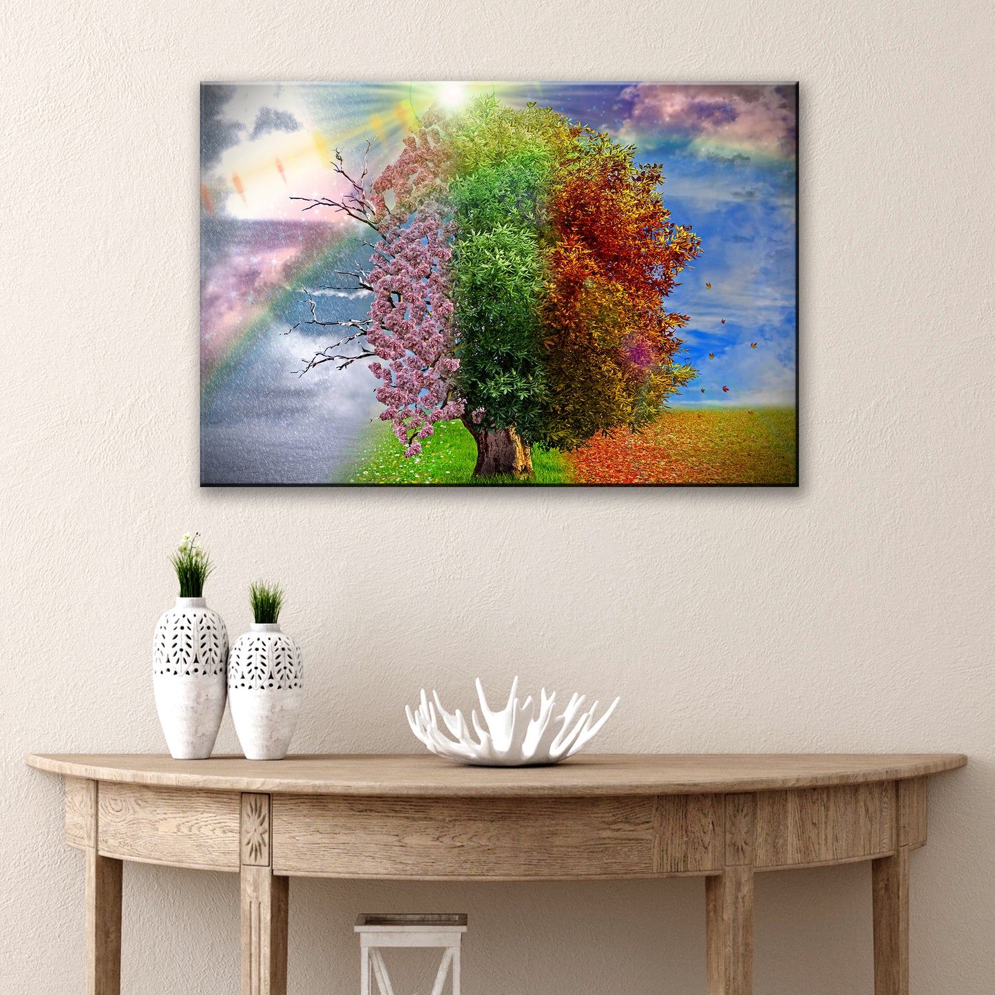 Four Seasons Of A Tree Canvas Wall Art - Image by Tailored Canvases