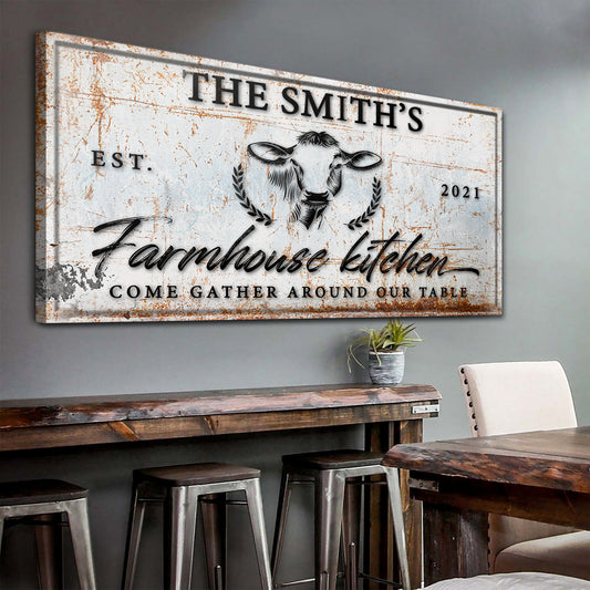 Farmhouse Kitchen Sign  - Image by Tailored Canvases