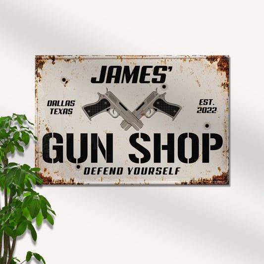 Custom Gun Shop Sign III - Image by Tailored Canvases