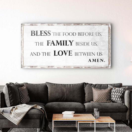 Bless The Food, Family, And Love Sign III - Image by Tailored Canvases