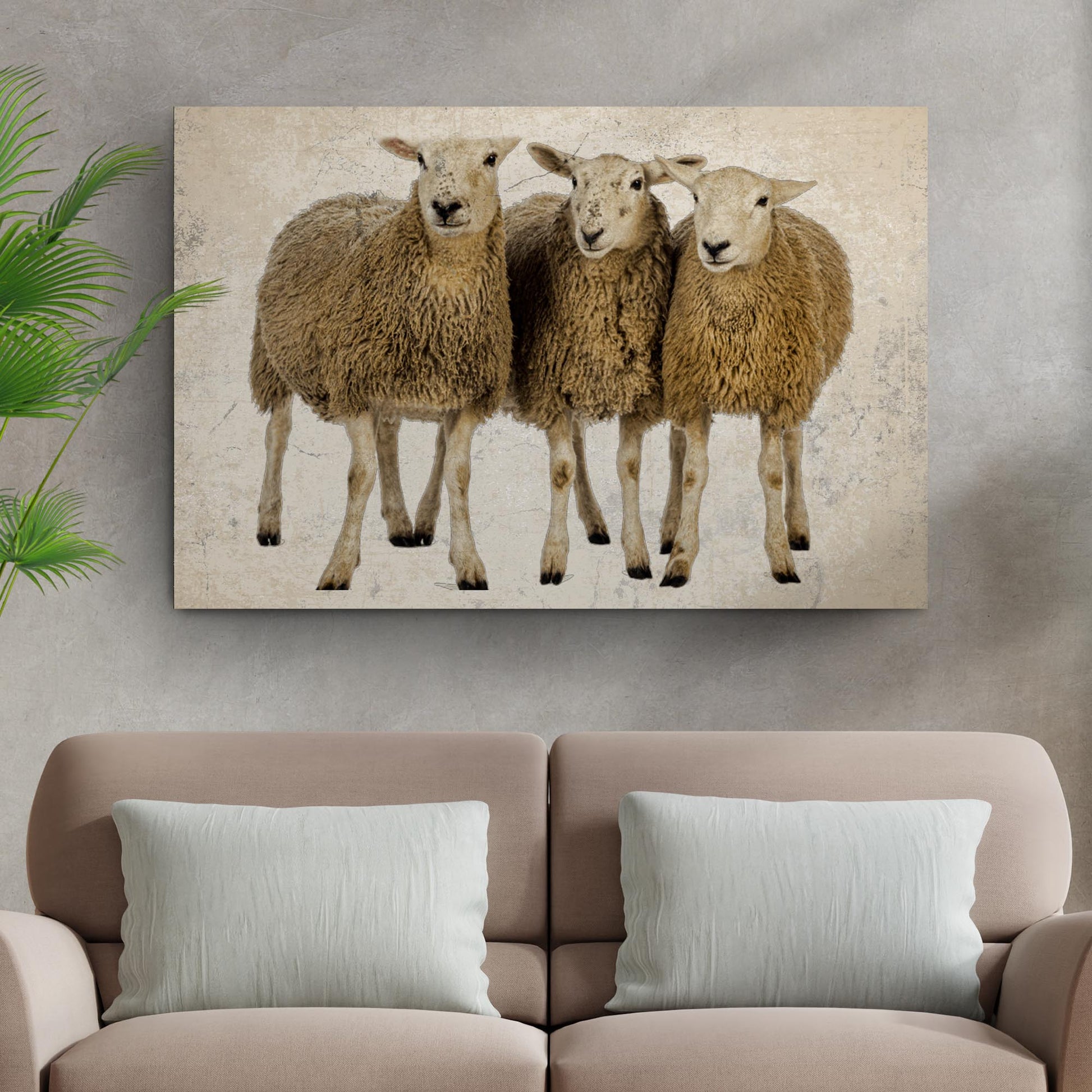 Rustic Sheep Herd Canvas Wall Art - Image by Tailored Canvases