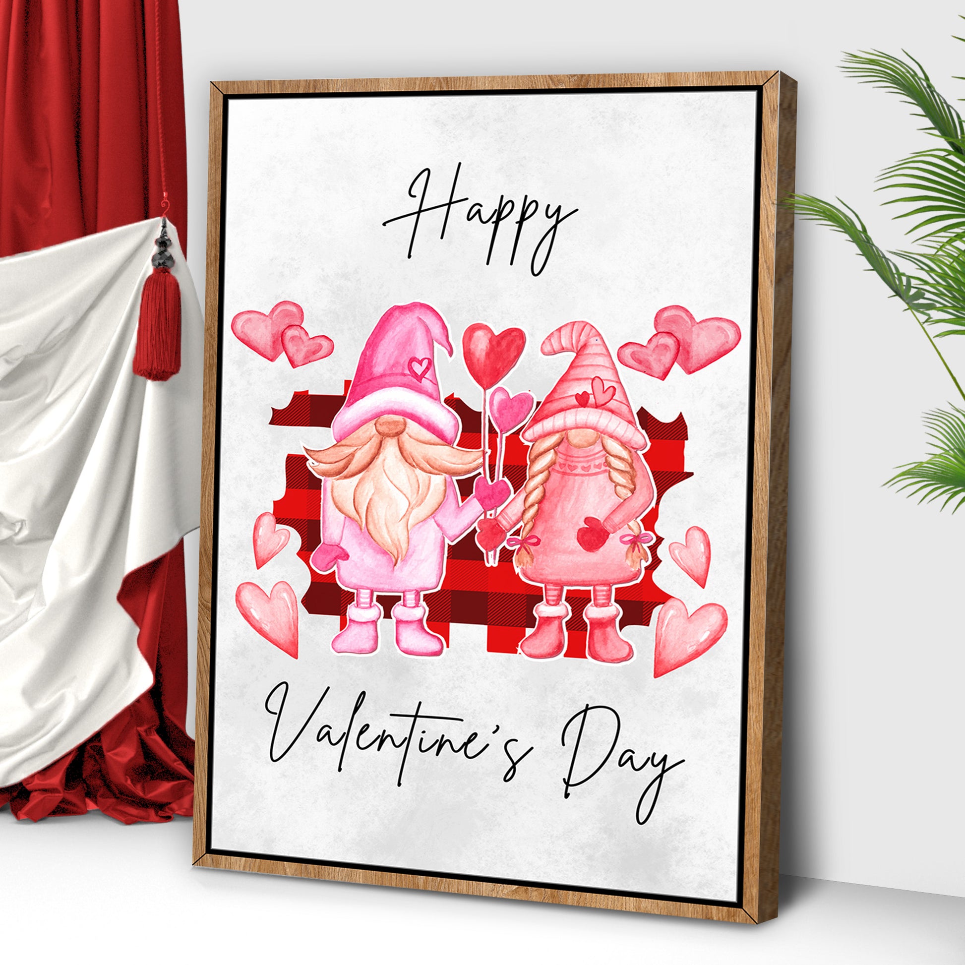 Valentine's Gnomes Sign Style 2 - Image by Tailored Canvases