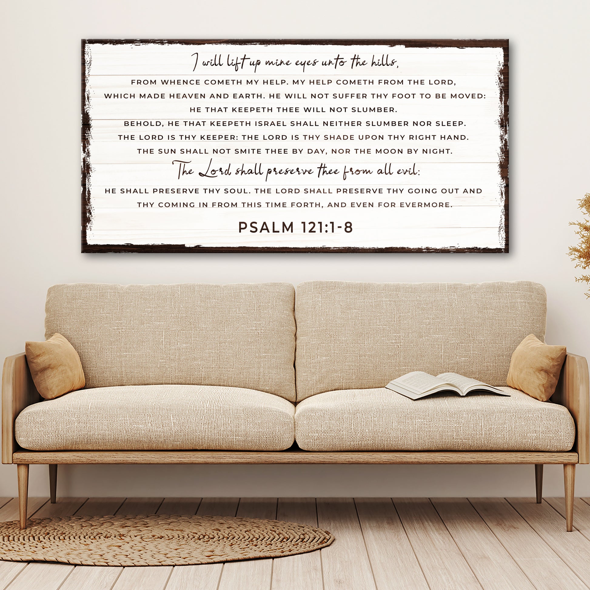 Psalm 121:1-8 - My Help Comes From The Lord Sign - Image by Tailored Canvases