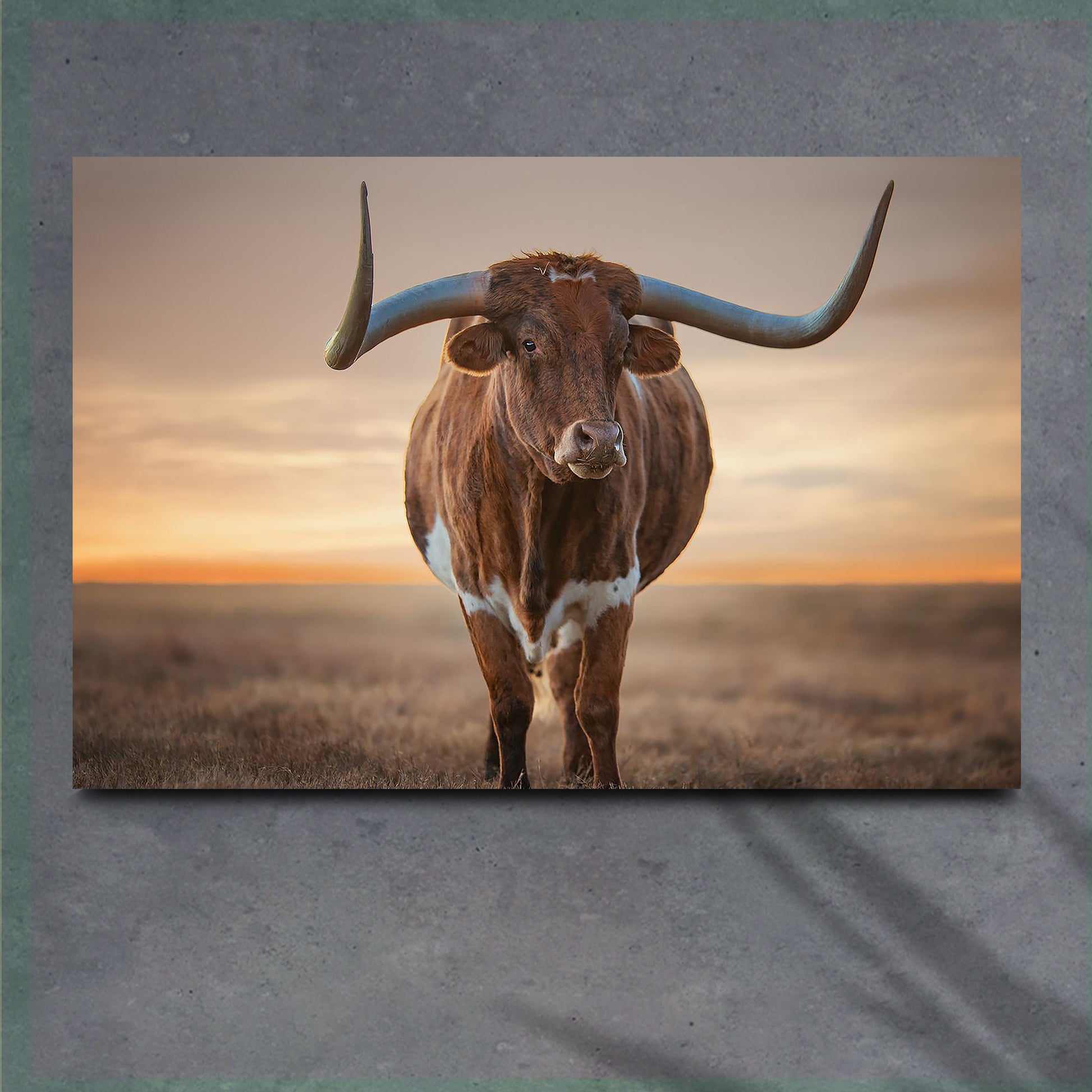 Mighty Longhorn Cattle Canvas Wall Art - Image by Tailored Canvases