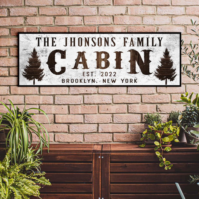 Family Cabin Sign II | Customizable Canvas by Tailored Canvases