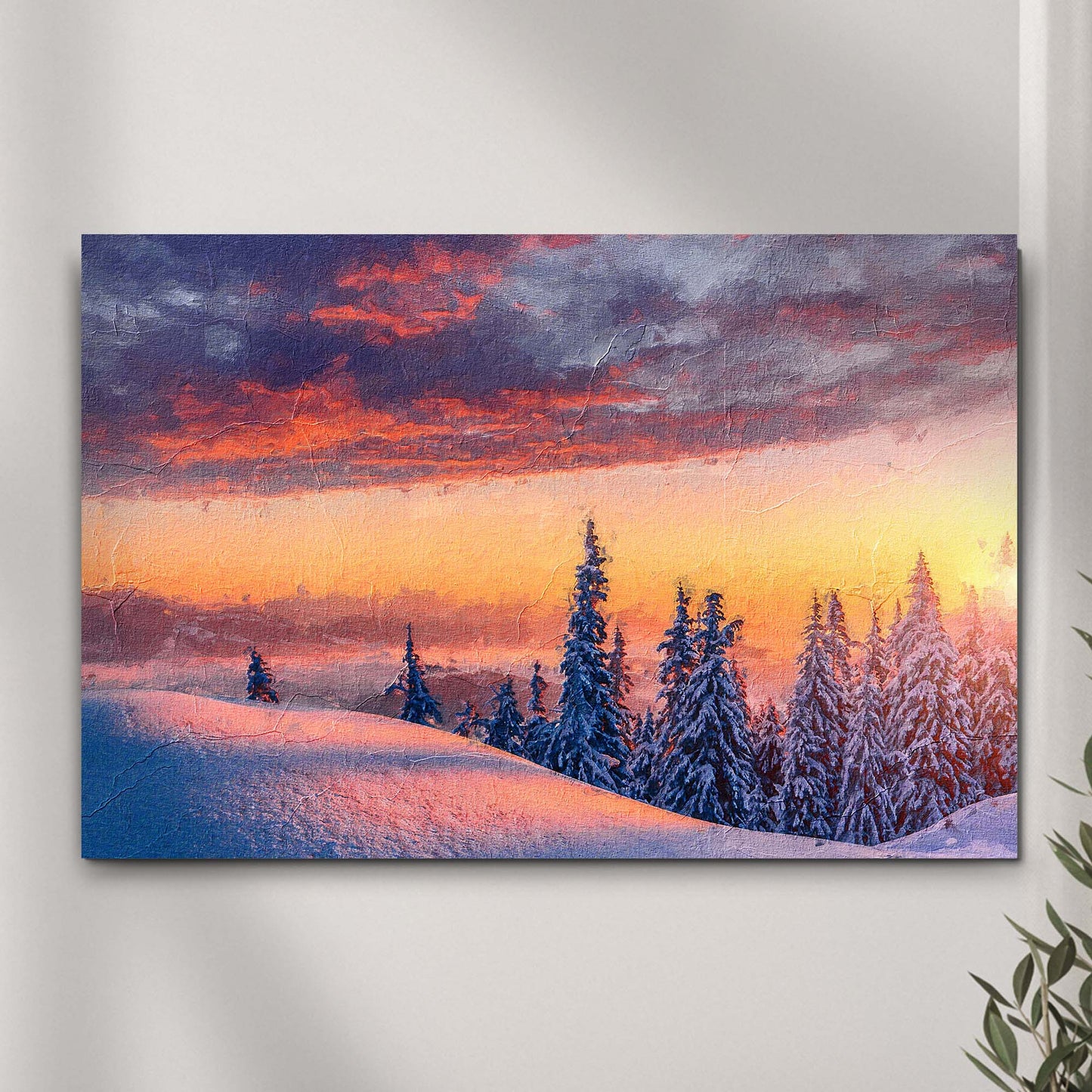 Arctic Mountain At Sunset Canvas Wall Art - Image by Tailored Canvases