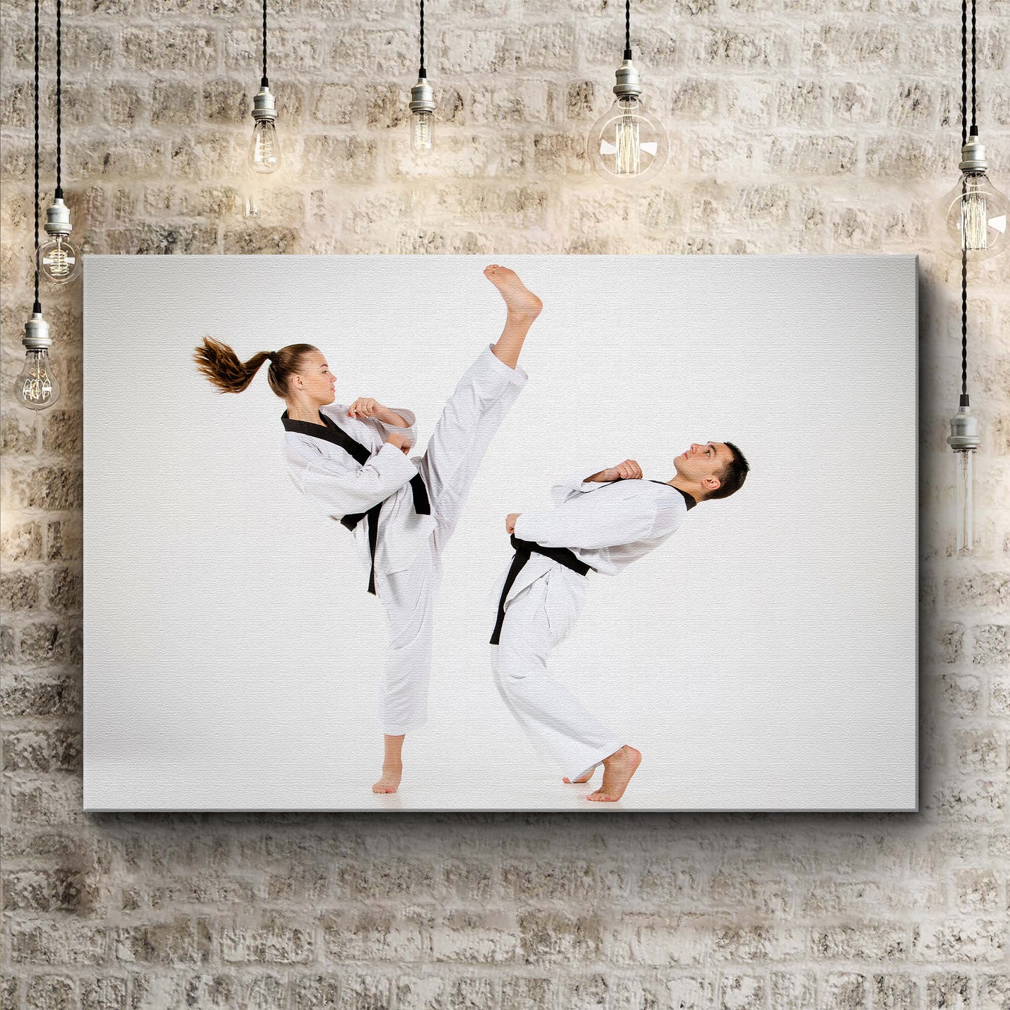 Taekwondo Kick Canvas Wall Art - Image by Tailored Canvases