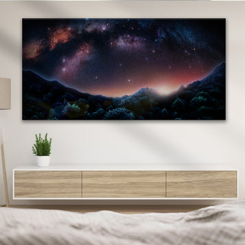 Forest And Astronomy Canvas Wall Art