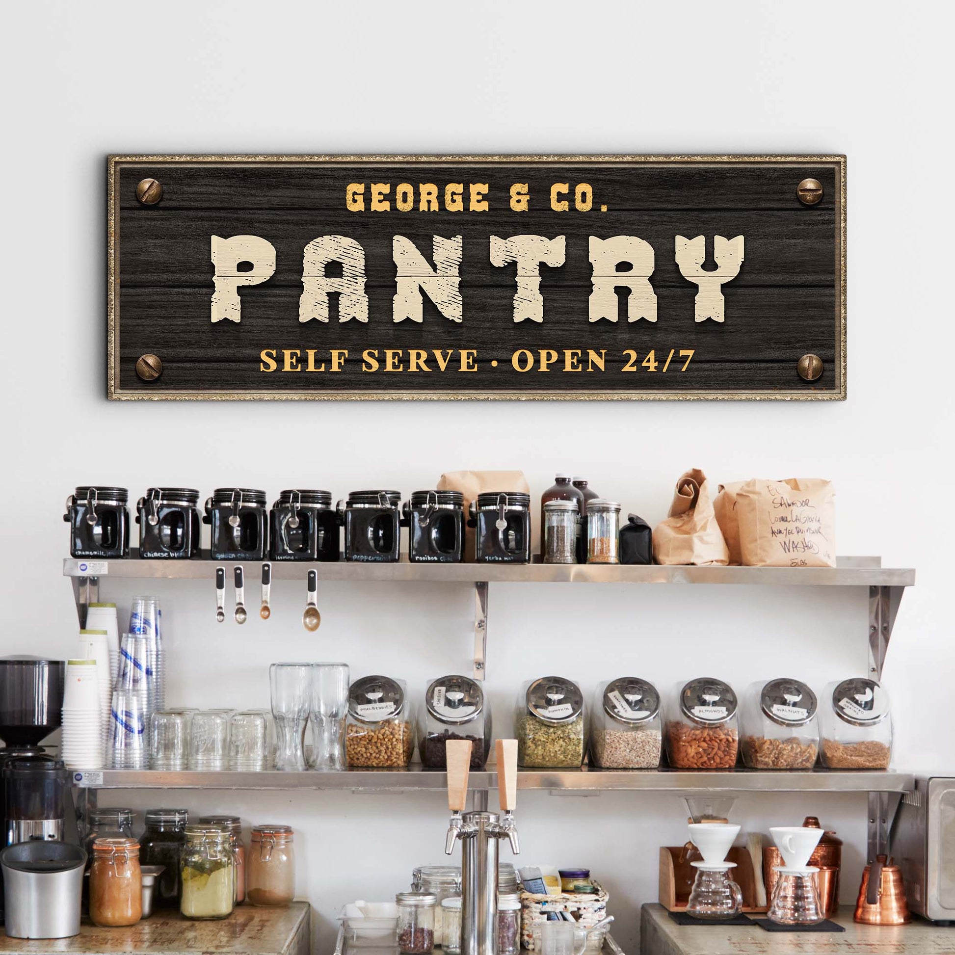 Self Serve Pantry Sign | Customizable Canvas - Image by Tailored Canvases