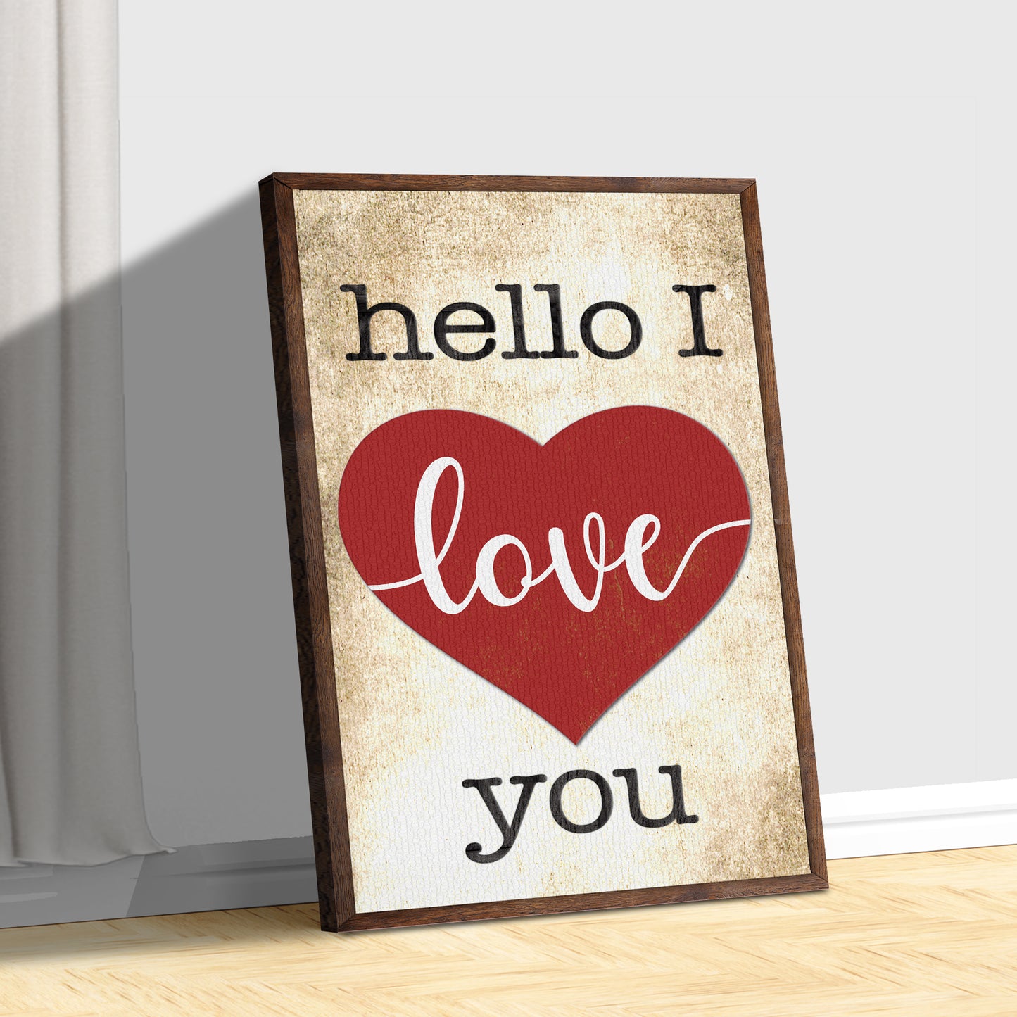 Valentine Hello I Love You Sign Style 2 - Image by Tailored Canvases