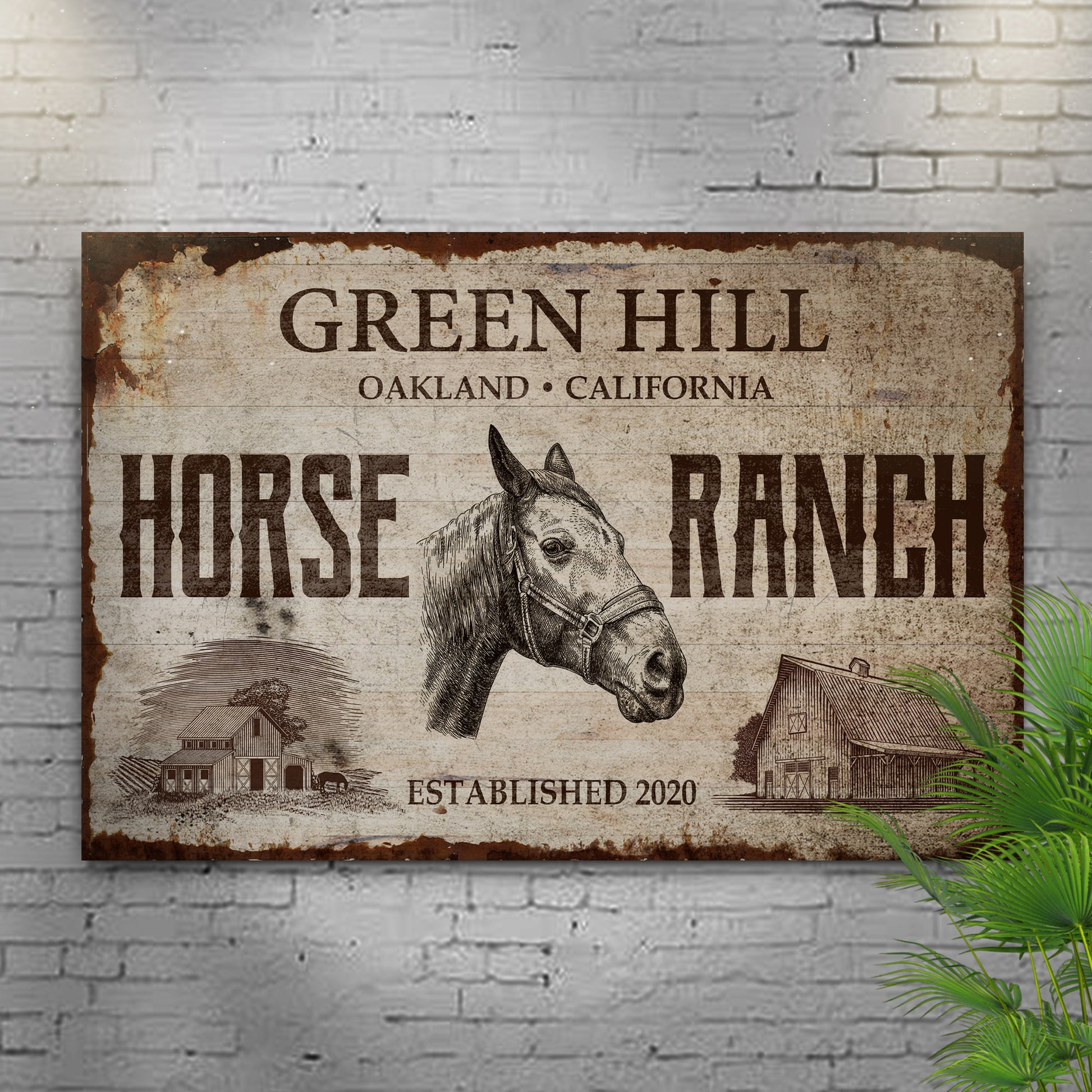 Family Horse Ranch Sign II - Image by Tailored Canvases