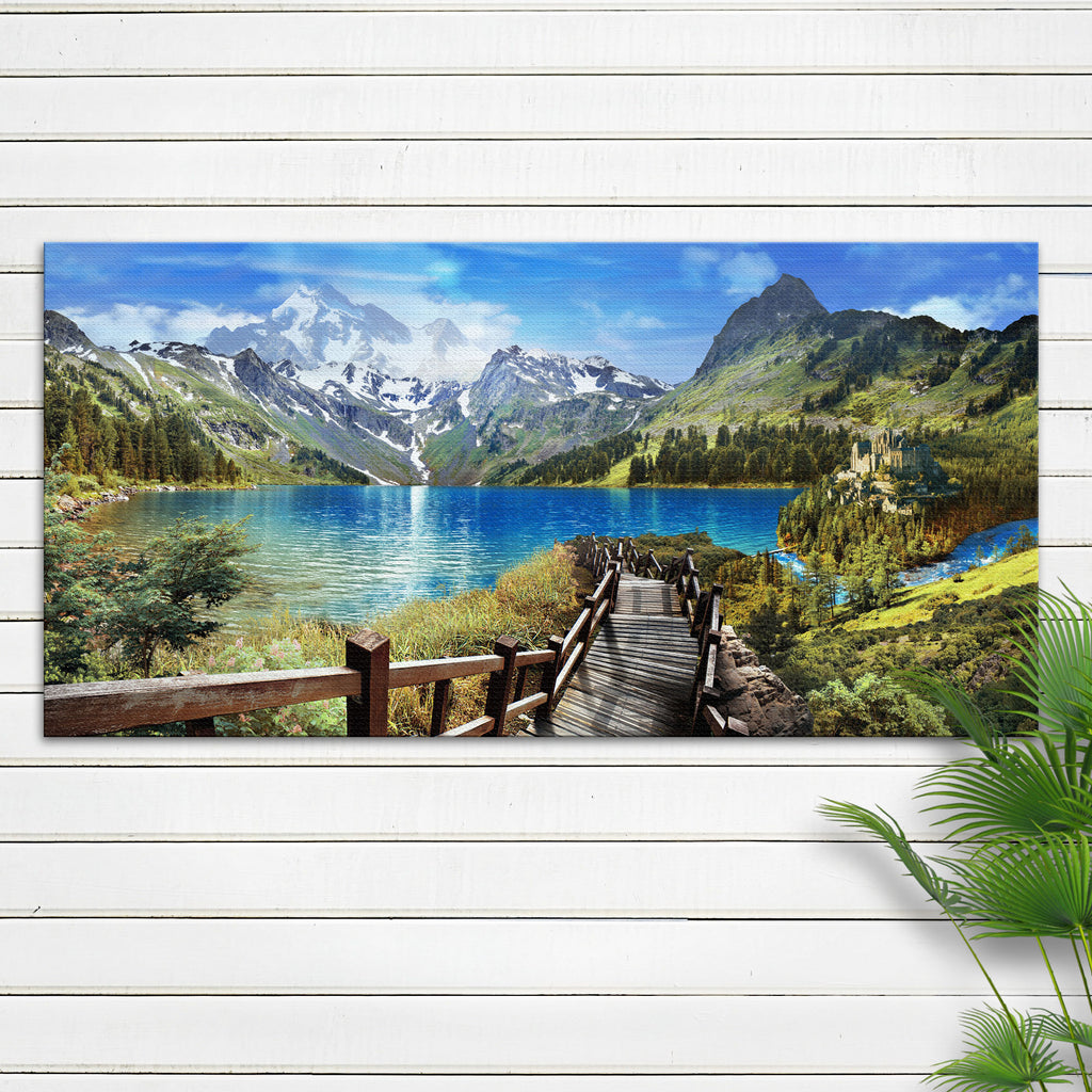 Perfect Summer By The Lake Canvas Wall Art by Tailored Canvases