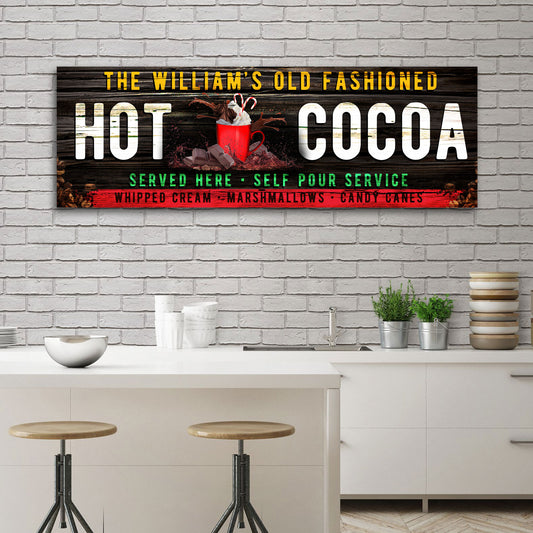 Old Fashioned Hot Cocoa Sign | Customizable Canvas - Image by Tailored Canvases