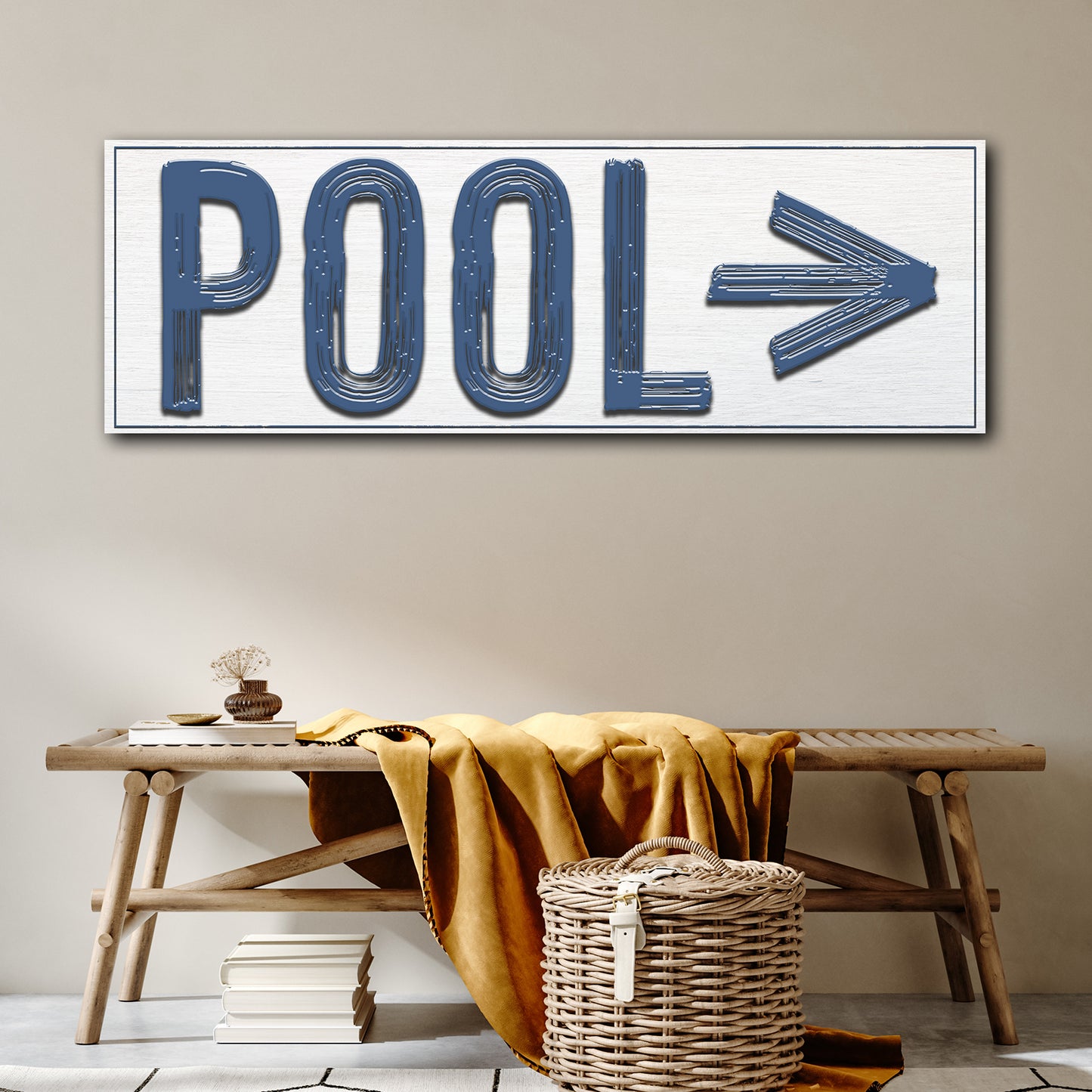 Pool Arrow Sign - Image by Tailored Canvases