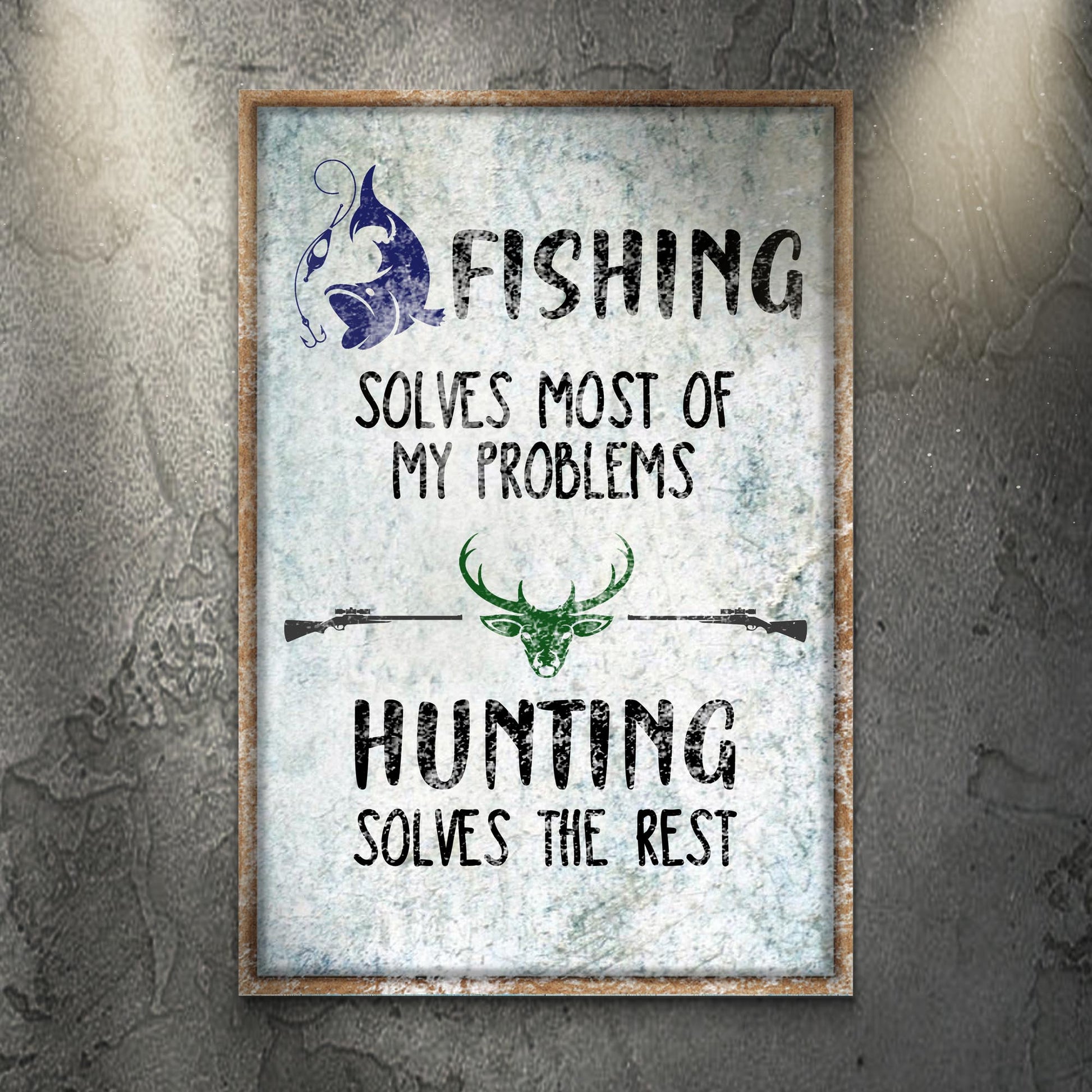 Fishing And Hunting Sign - Image by Tailored Canvases