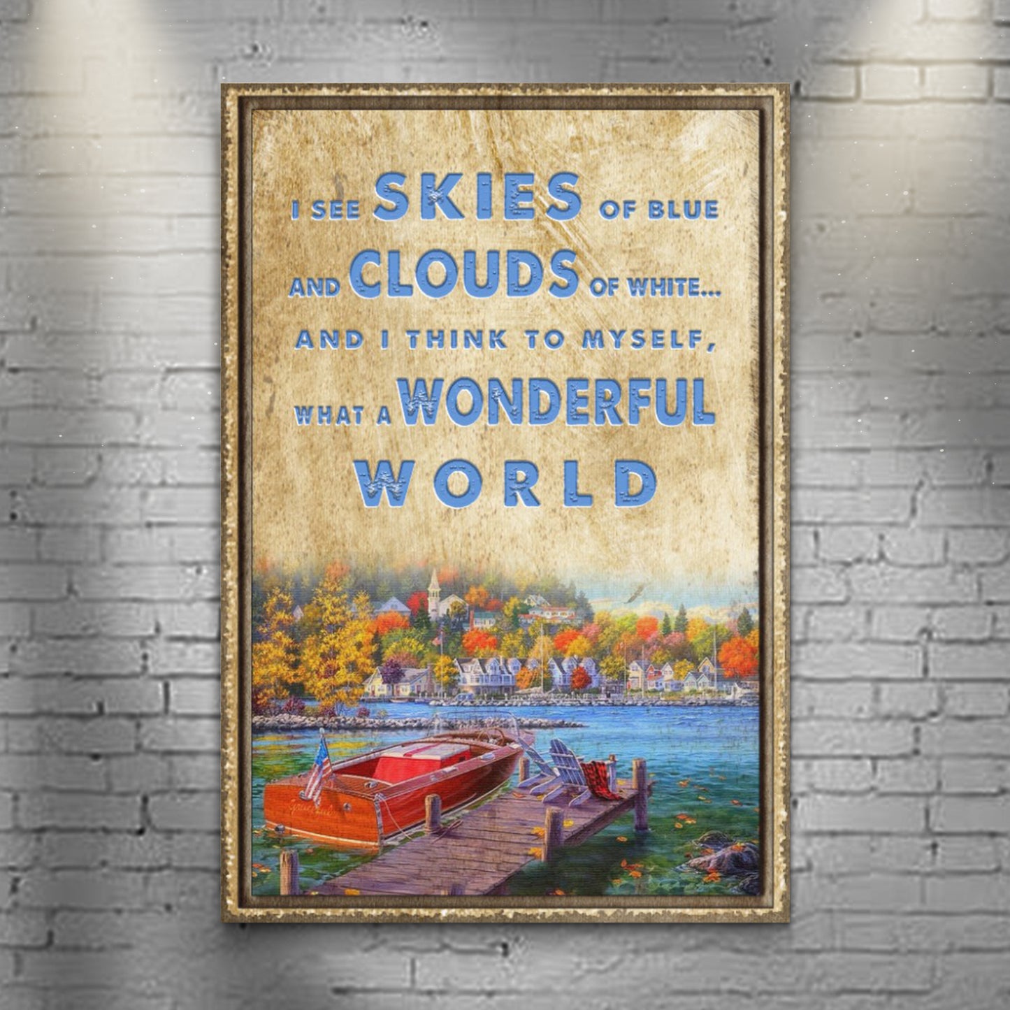 What A Wonderful World Sign VI - Image by Tailored Canvases