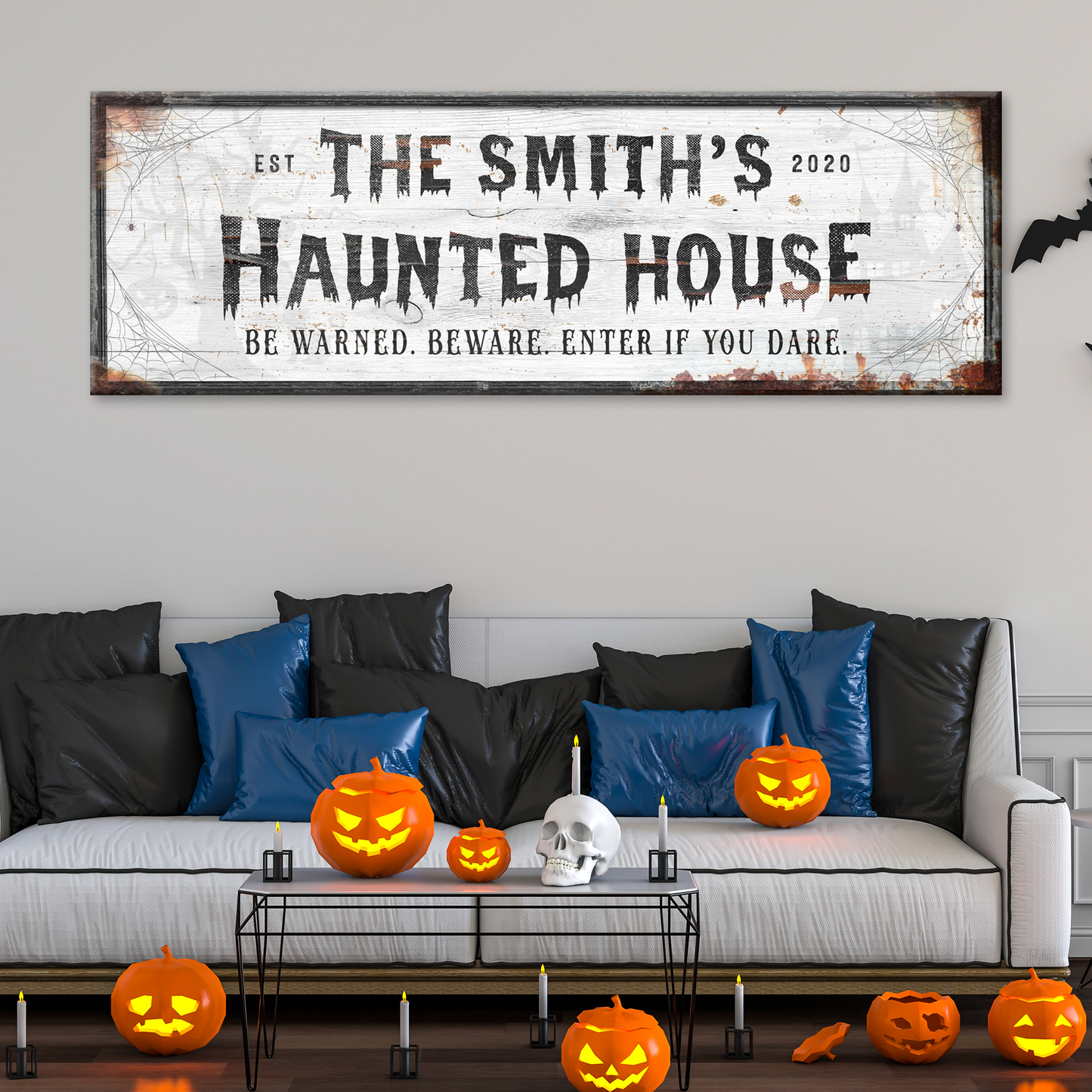 Family Haunted House Sign - Image by Tailored Canvases